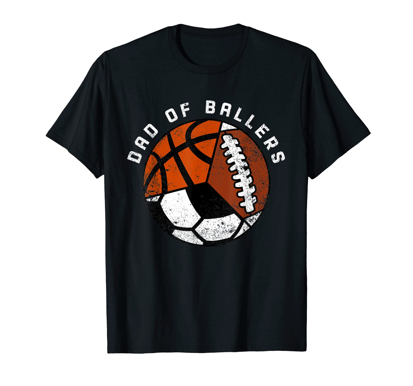 Mens Dad Ballers Funny Soccer T-Shirt - Fun Novelty Design for Adults - T-Shirt, Sweatshirt, Hoodie