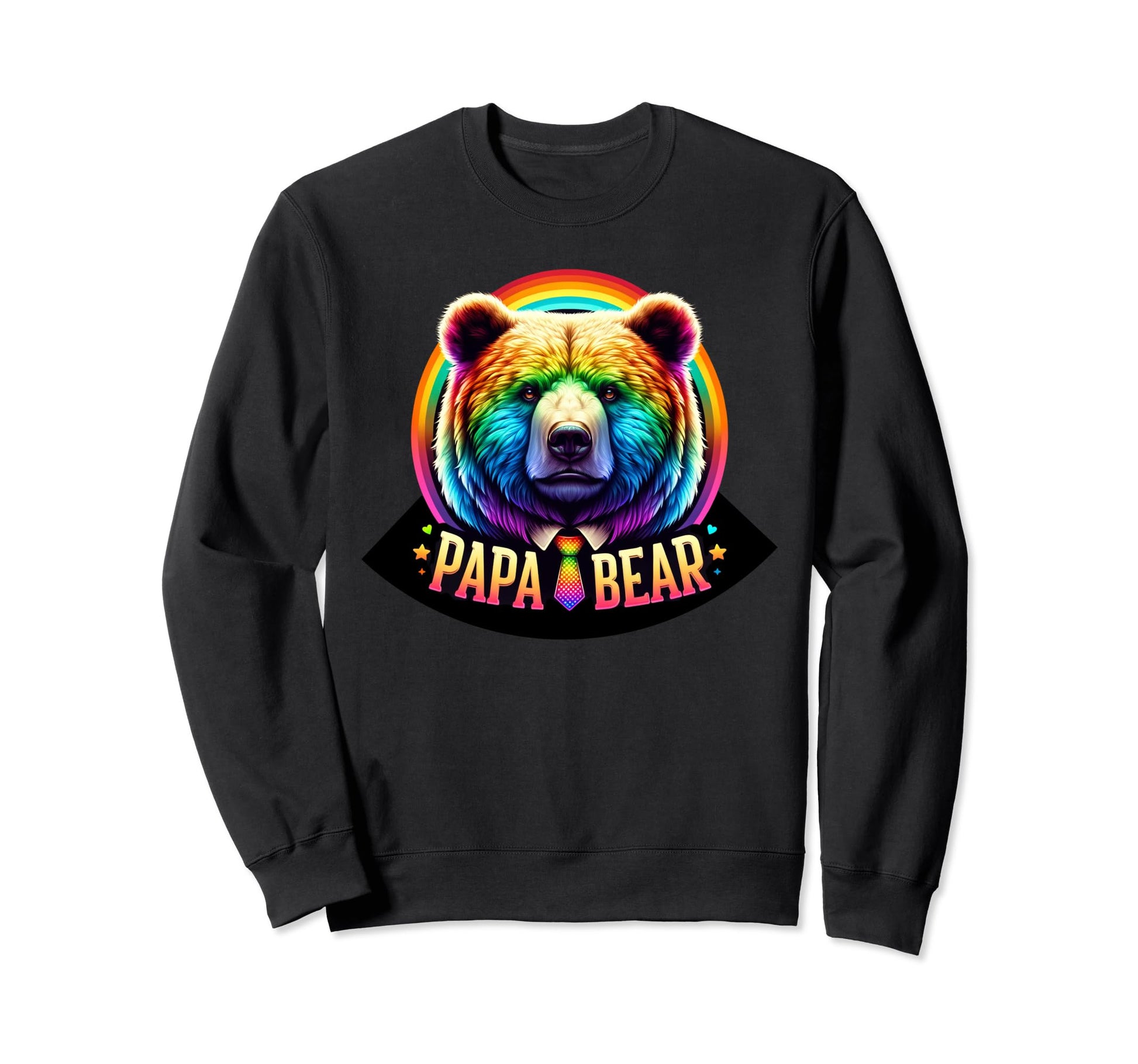 Lgbtq Papa Bear Rainbow Gay Pride Sweatshirt - Fun Novelty Design Unisex - T-Shirt, Sweatshirt, Hoodie
