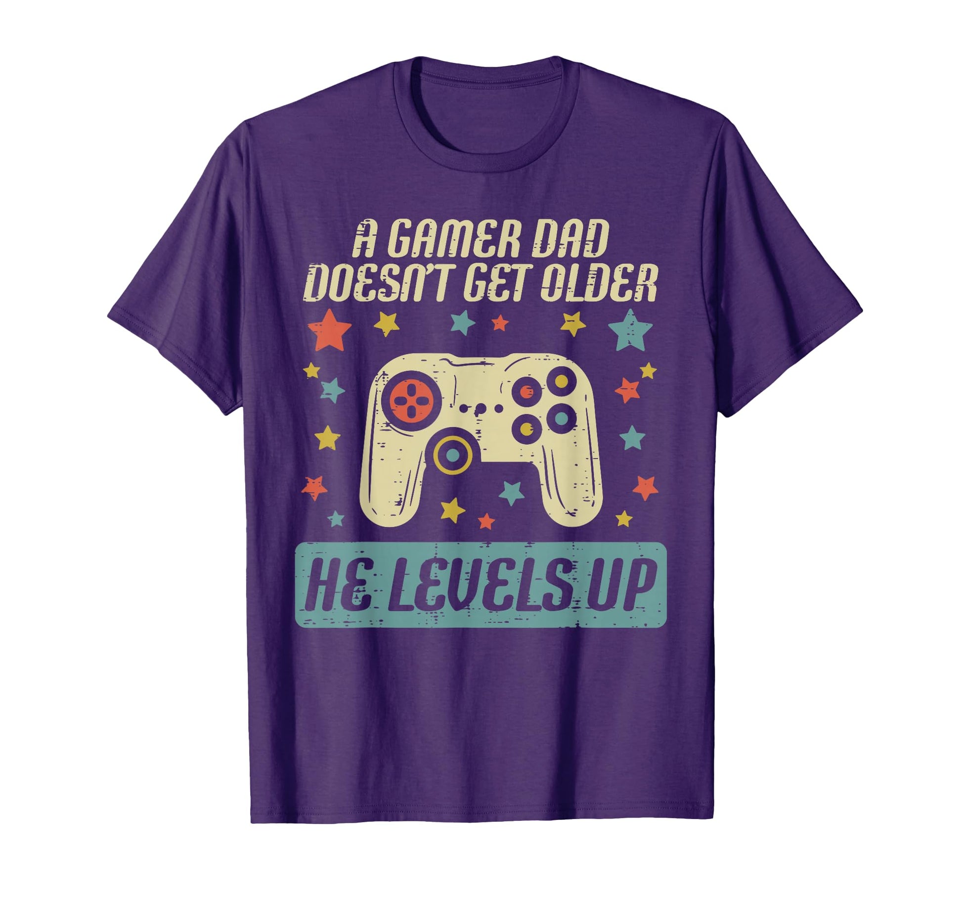 Gamer Dad Doesnt Get Older Levels T-Shirt - Fun Novelty Design for Adults - T-Shirt, Sweatshirt, Hoodie