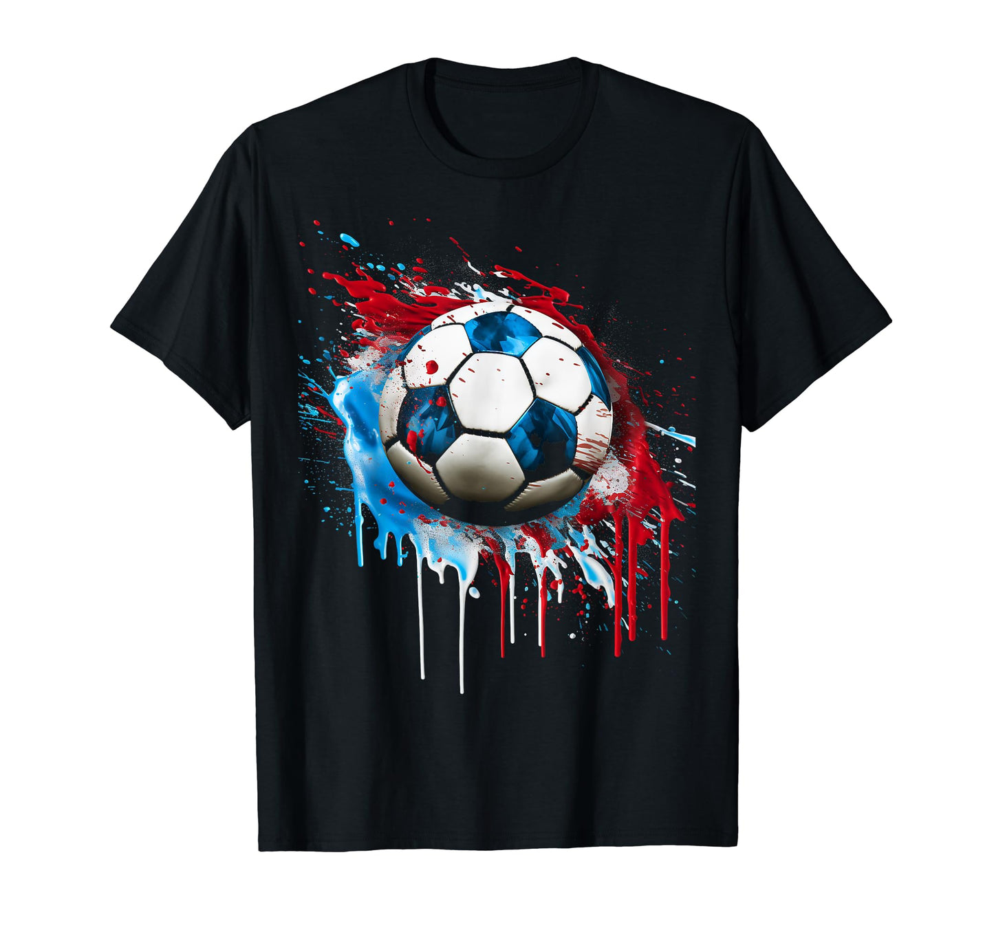 Soccer Player Usa Flag American Flag T-Shirt - Custom Art Print for Adults - T-Shirt, Sweatshirt, Hoodie