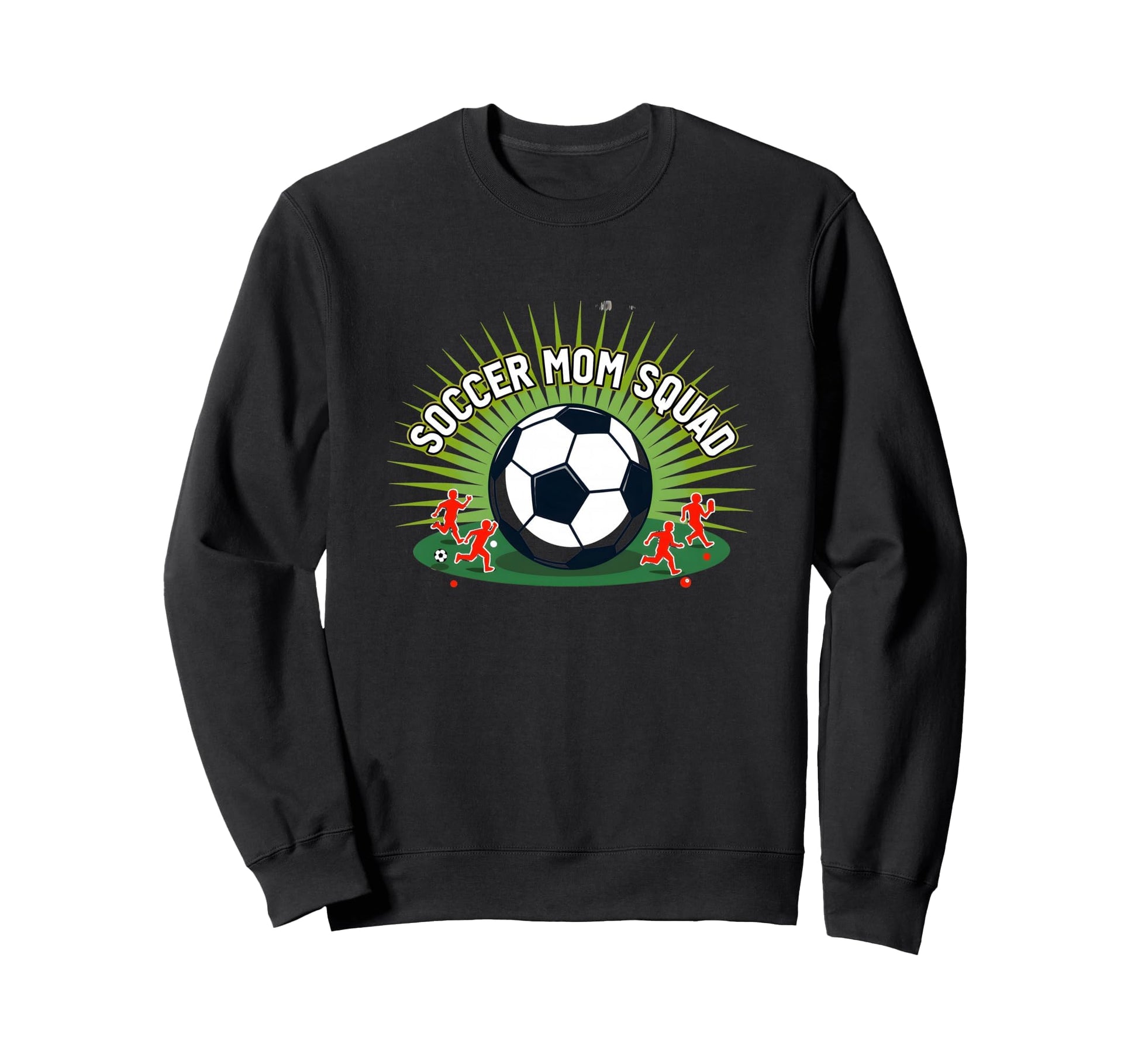 Soccer Mom Squad Sporty Parent Team Sweatshirt - Graphic Print for Adults - T-Shirt, Sweatshirt, Hoodie