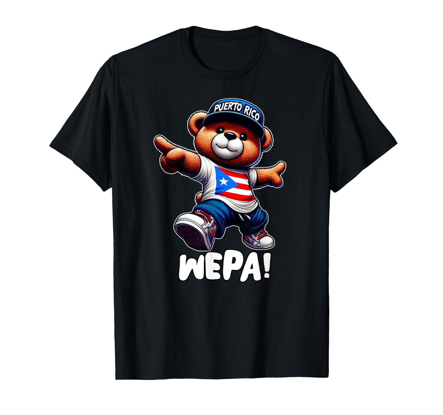 Wepa Teddy Bear Puerto Rico Flag T-Shirt - Minimalist Print Men Women - T-Shirt, Sweatshirt, Hoodie