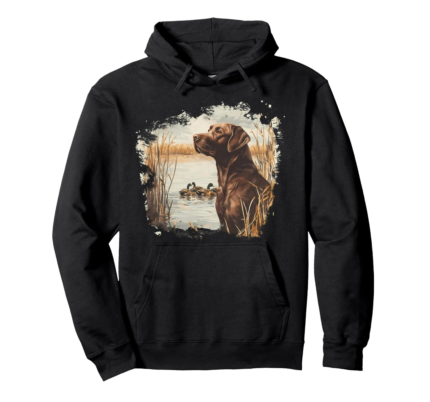 Chocolate Lab Mallard Duck Duck Hoodie - Fun Novelty Design Men Women - T-Shirt, Sweatshirt, Hoodie