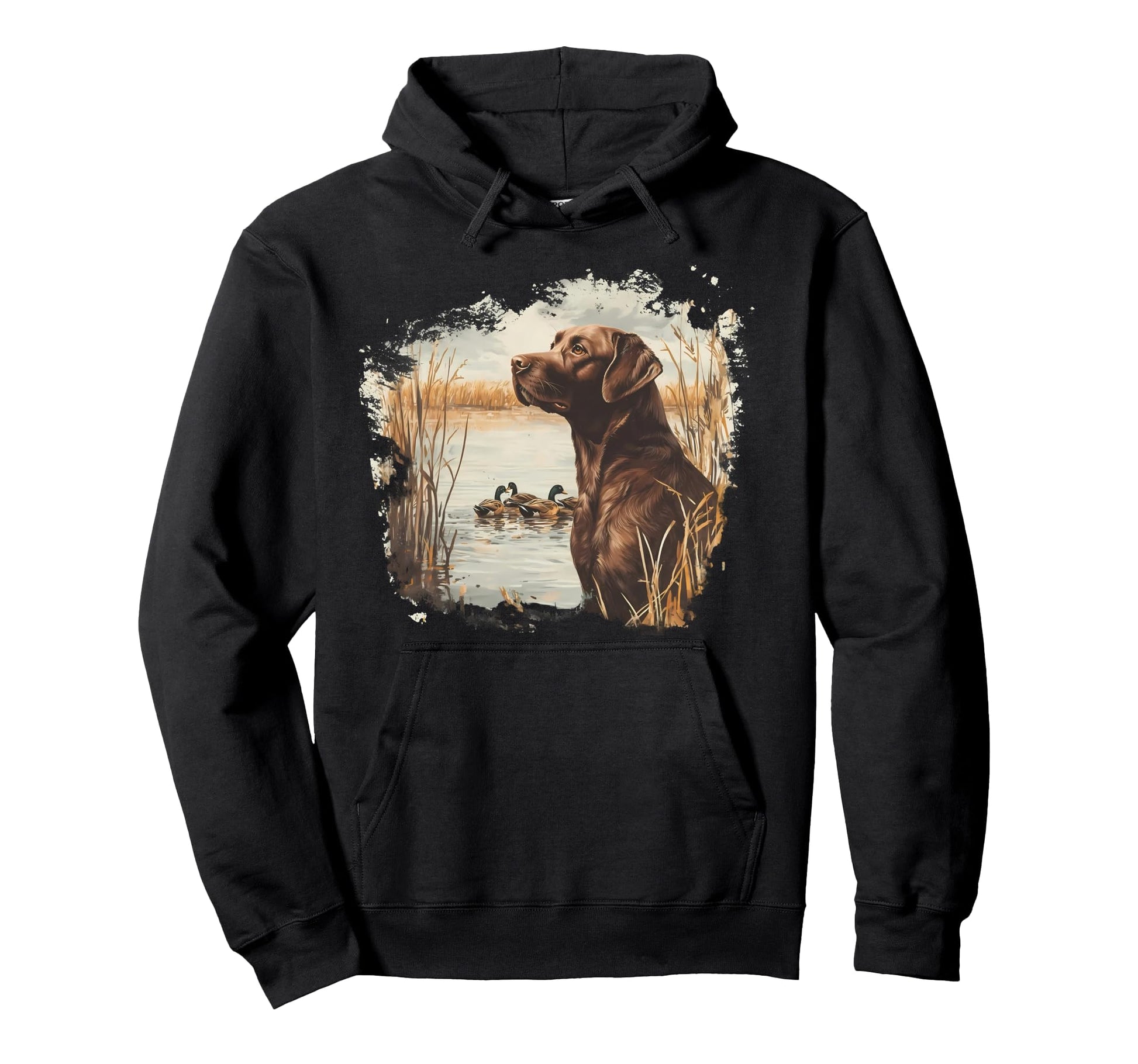 Chocolate Lab Mallard Duck Duck Hoodie - Fun Novelty Design Men Women - T-Shirt, Sweatshirt, Hoodie