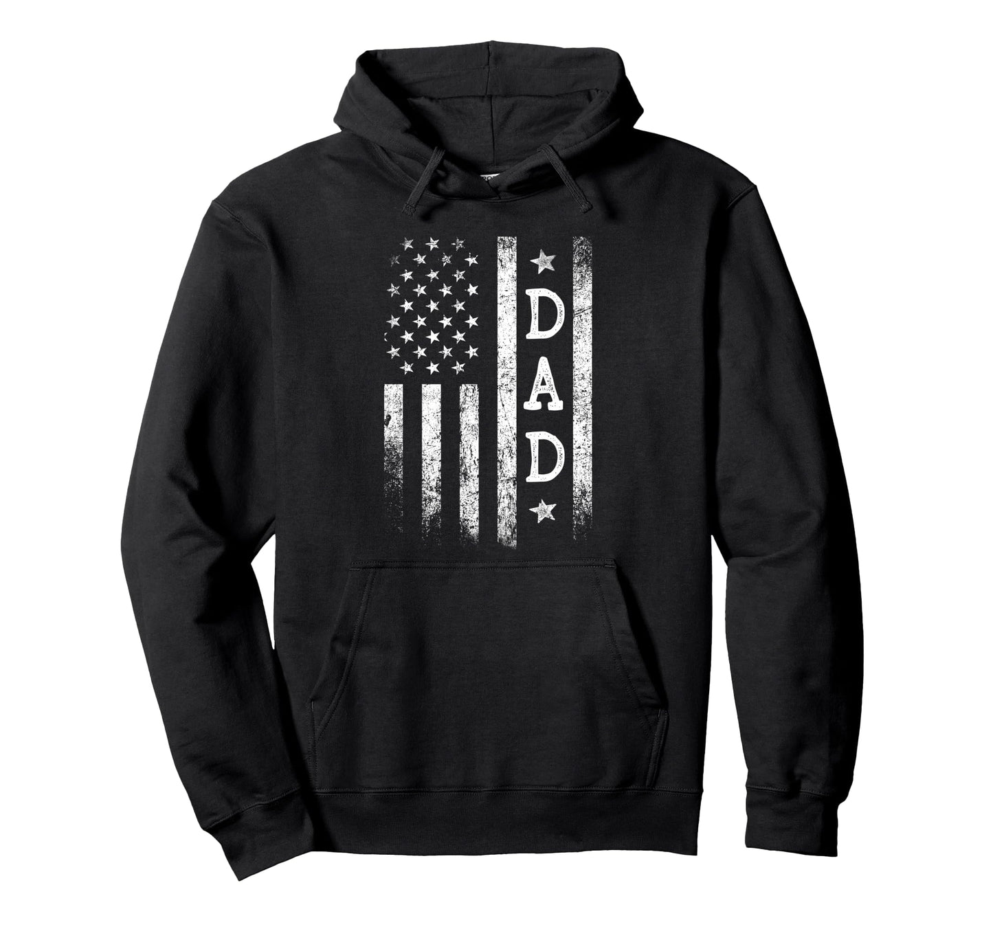 Dad American Flag Dad Gifts Patriotic Hoodie - Custom Art Print for Adults - T-Shirt, Sweatshirt, Hoodie