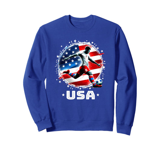American Flag Soccer Mom Soccer Sweatshirt - Custom Art Print Men Women - T-Shirt, Sweatshirt, Hoodie
