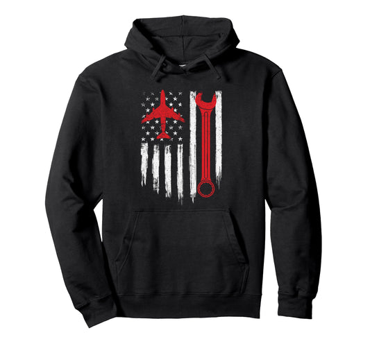 Airplane Mechanic Tools Aviation Hoodie - Fun Novelty Design Unisex - T-Shirt, Sweatshirt, Hoodie