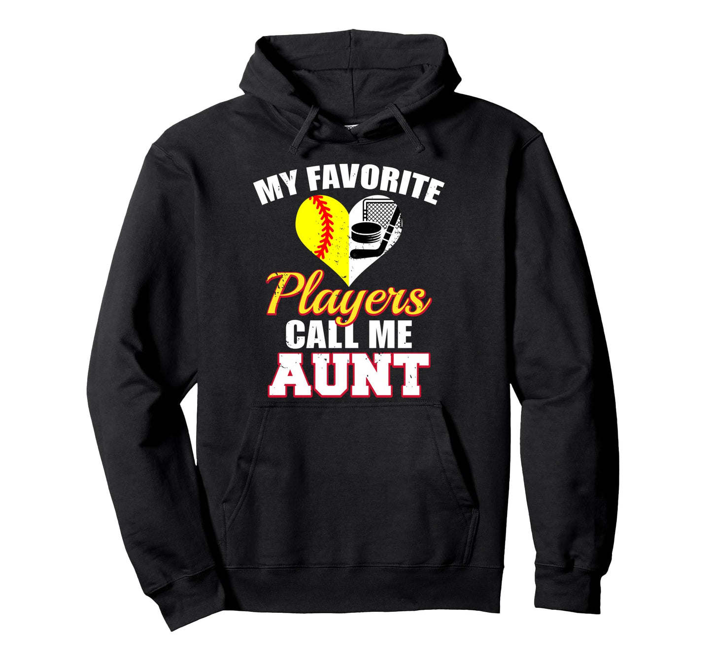 My Favorite Players Call Me Aunt Hoodie - Minimalist Print Men Women - T-Shirt, Sweatshirt, Hoodie