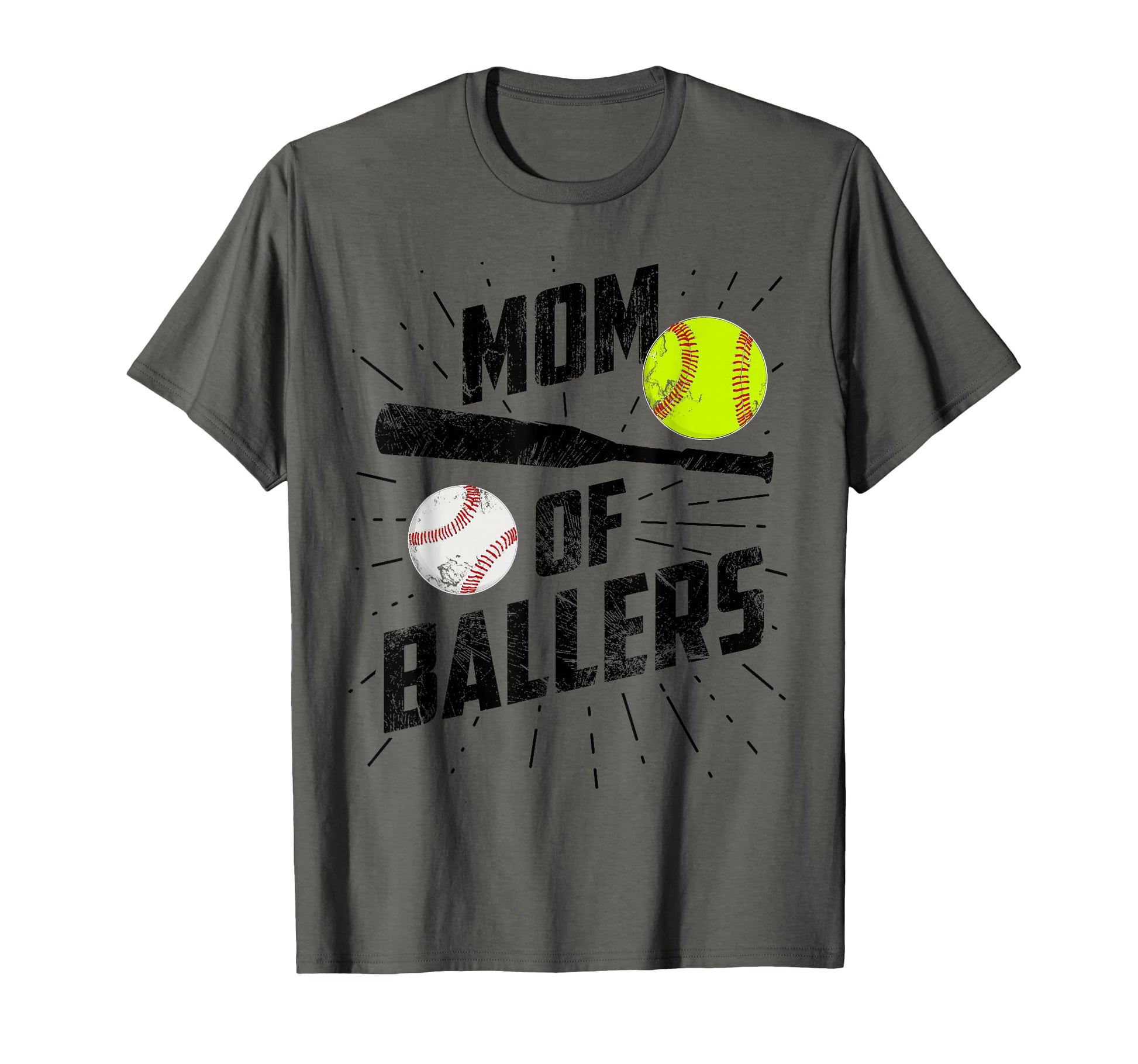 Mom Ballers Funny Baseball Softball Game T-Shirt - Trendy Graphic Men Women - T-Shirt, Sweatshirt, Hoodie
