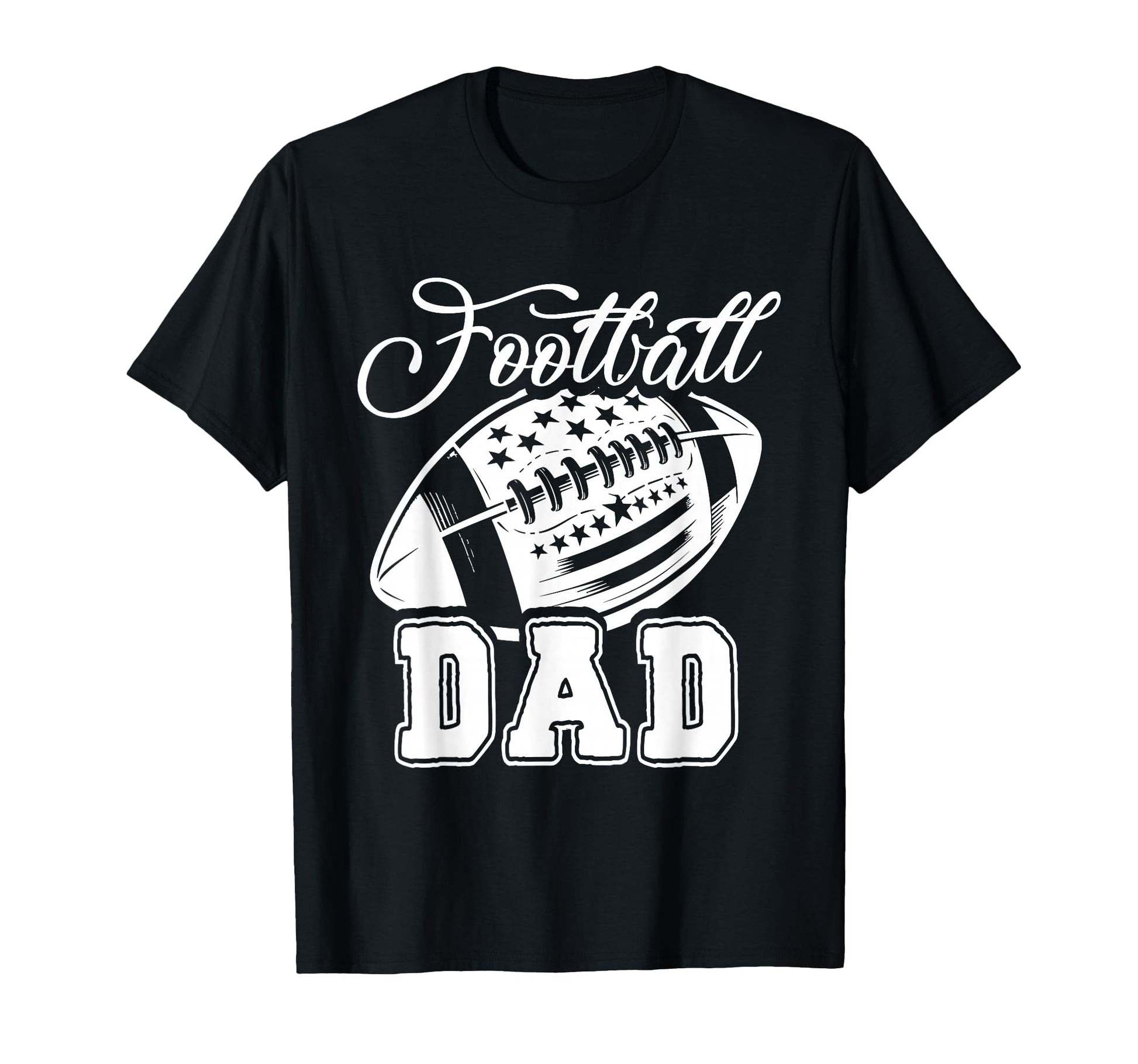 Happy Fathers Day Football Dad Family T-Shirt - Custom Art Print Unisex - T-Shirt, Sweatshirt, Hoodie