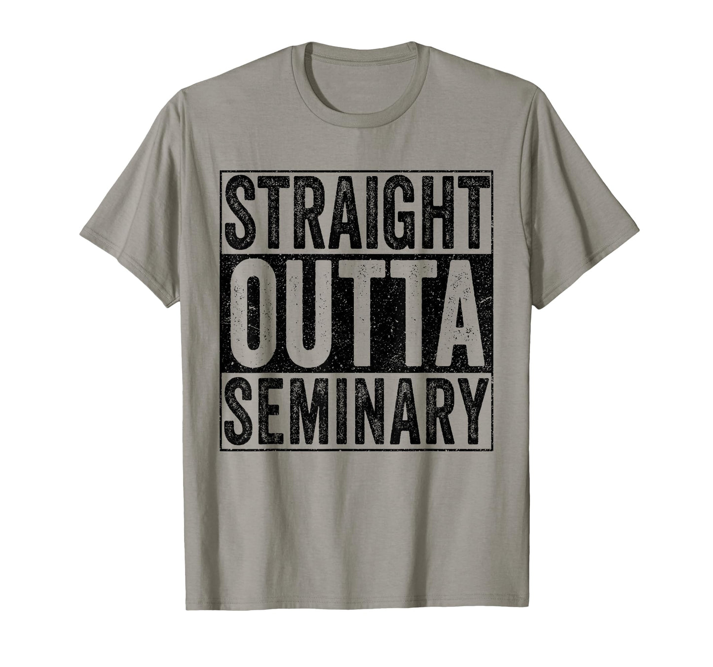 Straight Outta Seminary Funny Preacher T-Shirt - Graphic Print Unisex - T-Shirt, Sweatshirt, Hoodie