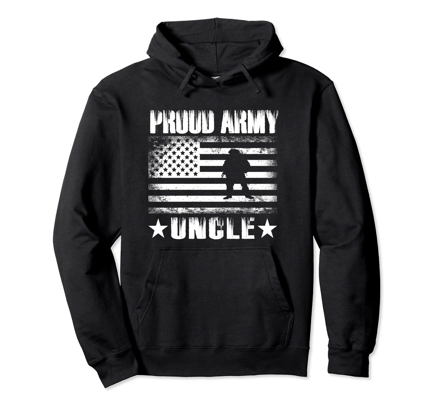 Proud Army Uncle Usa Flag Military Pride Hoodie - Graphic Print Unisex - T-Shirt, Sweatshirt, Hoodie