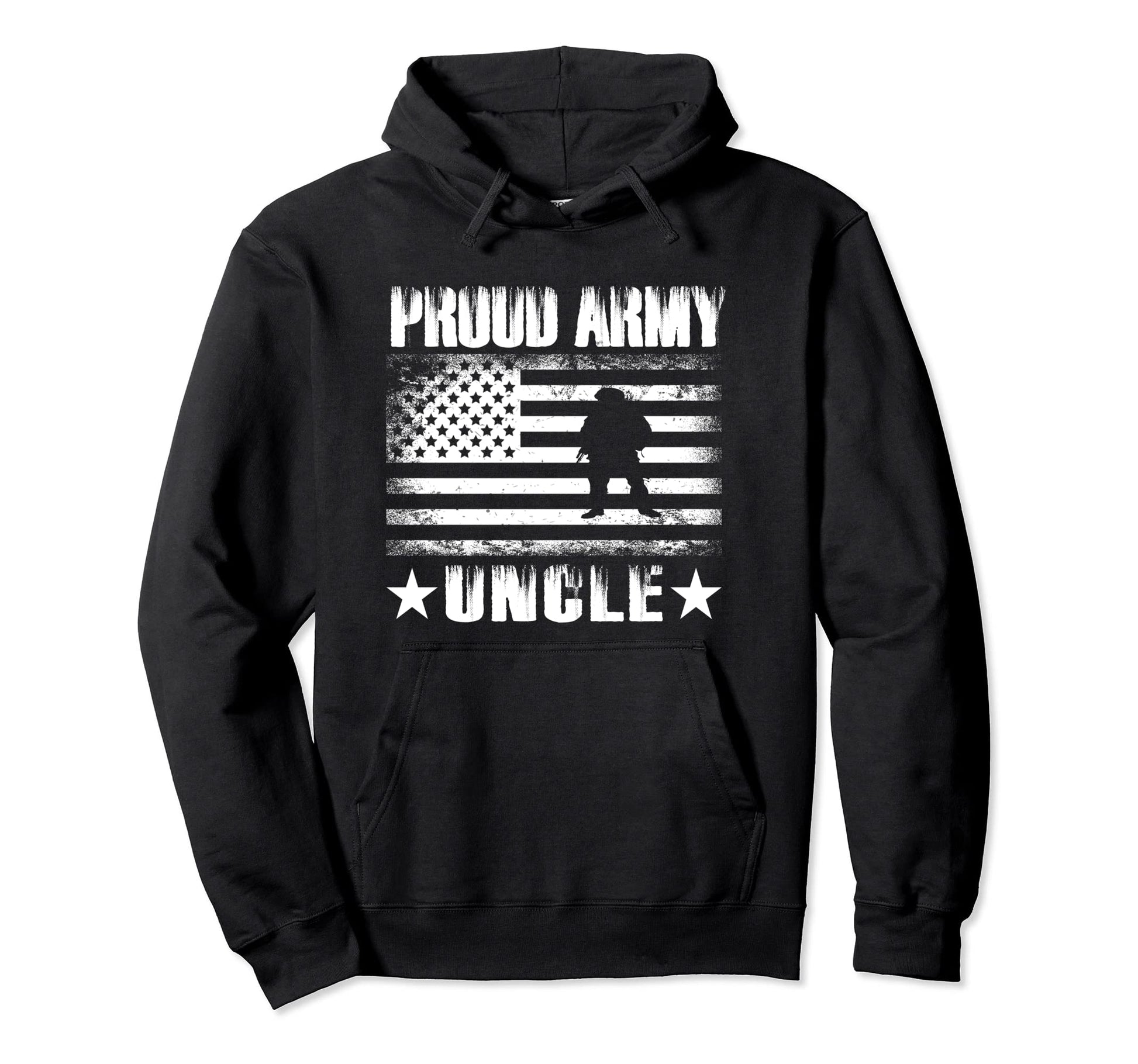 Proud Army Uncle Usa Flag Military Pride Hoodie - Graphic Print Unisex - T-Shirt, Sweatshirt, Hoodie