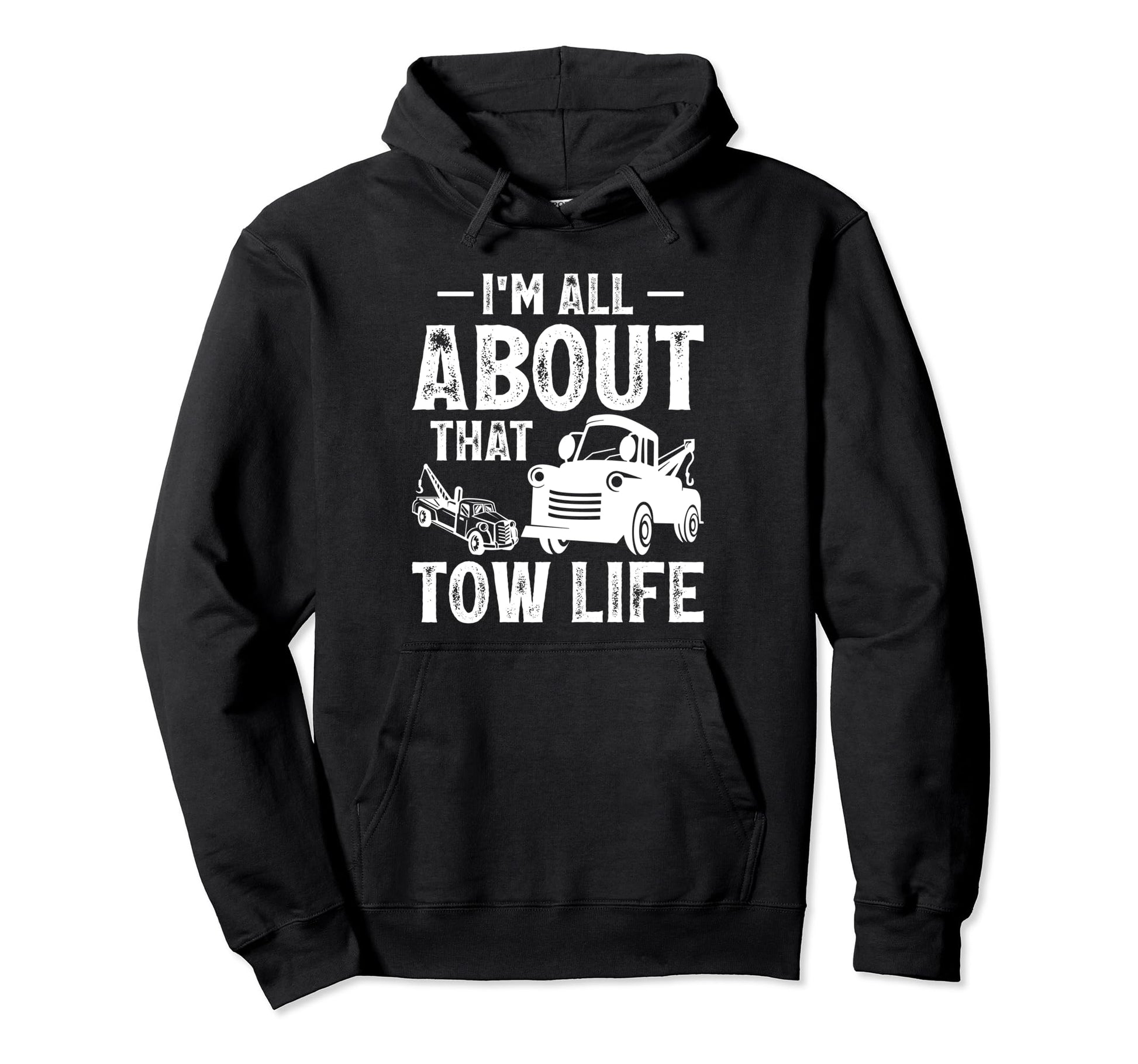 Tow Trucker Dad Flat Beds Recovery Vehicle Hoodie - Trendy Graphic Unisex - T-Shirt, Sweatshirt, Hoodie