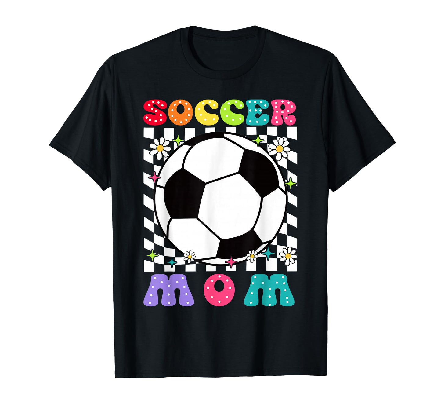 Soccer Mom Colorful Soccer Ball Mama T-Shirt - Aesthetic Graphic Unisex - T-Shirt, Sweatshirt, Hoodie