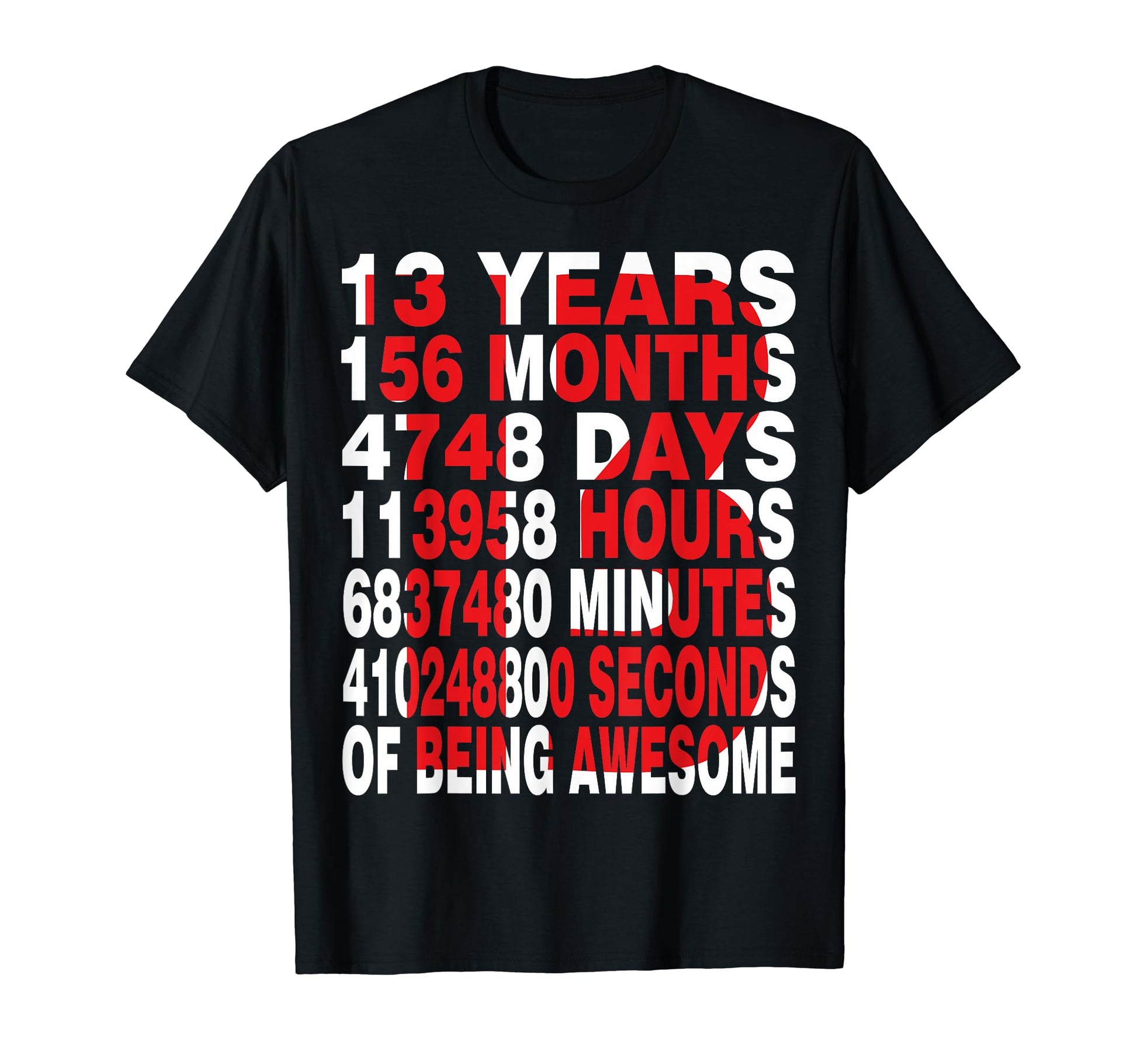 13 Years Old 156 Months Gift 13Th T-Shirt - Fun Novelty Design Men Women - T-Shirt, Sweatshirt, Hoodie
