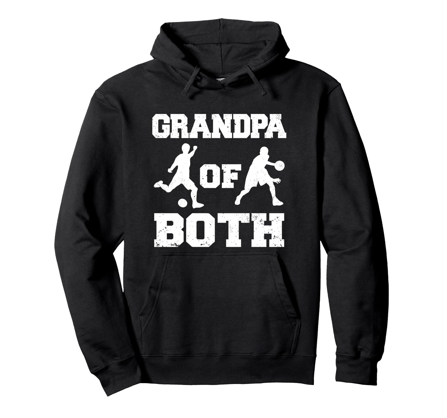 Grandpa Both Funny Soccer Basketball Grandpa Hoodie - Unique Graphic Unisex - T-Shirt, Sweatshirt, Hoodie