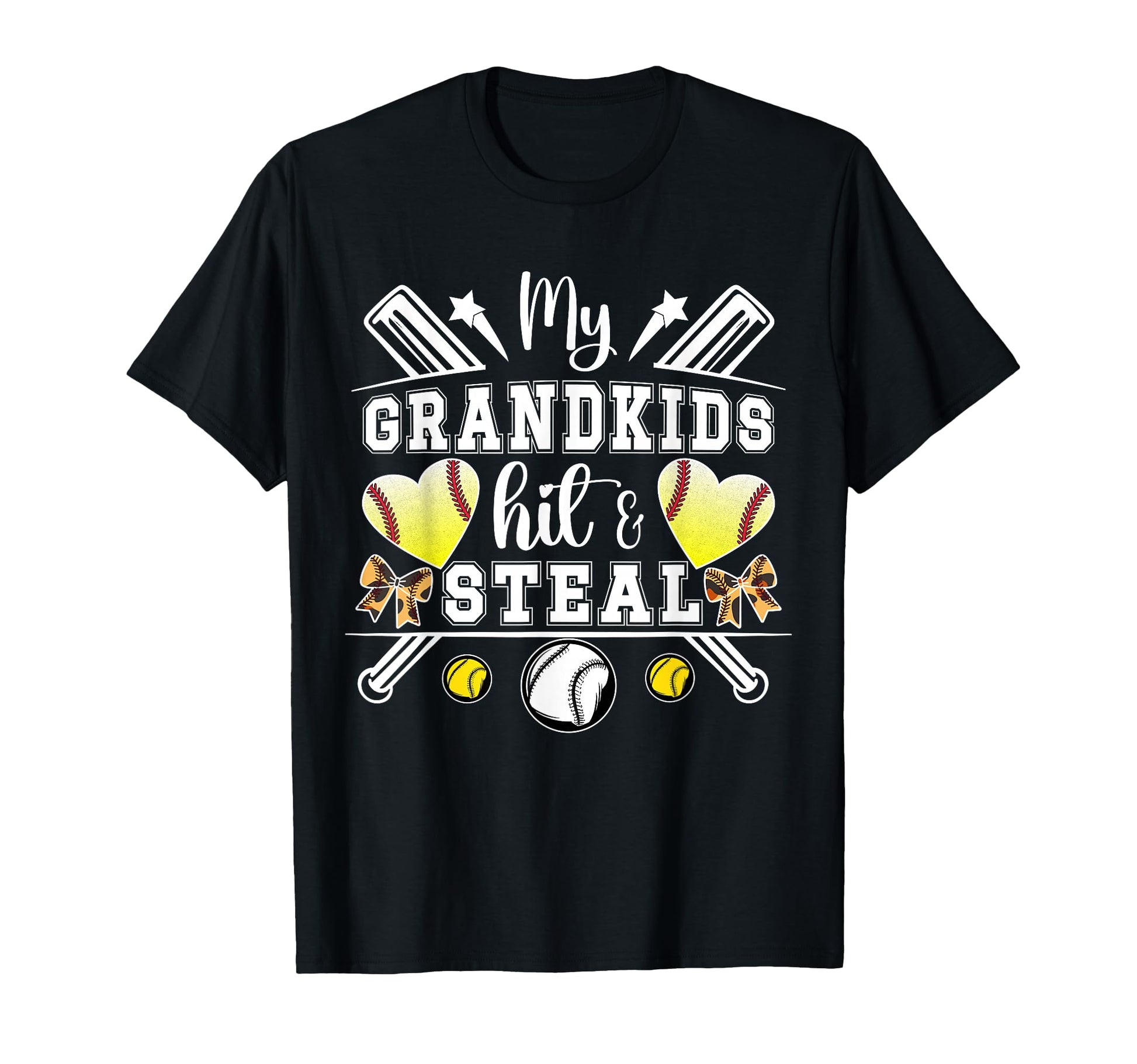 My Grandkids Hit Steal Baseball T-Shirt - Fun Novelty Design Unisex - T-Shirt, Sweatshirt, Hoodie