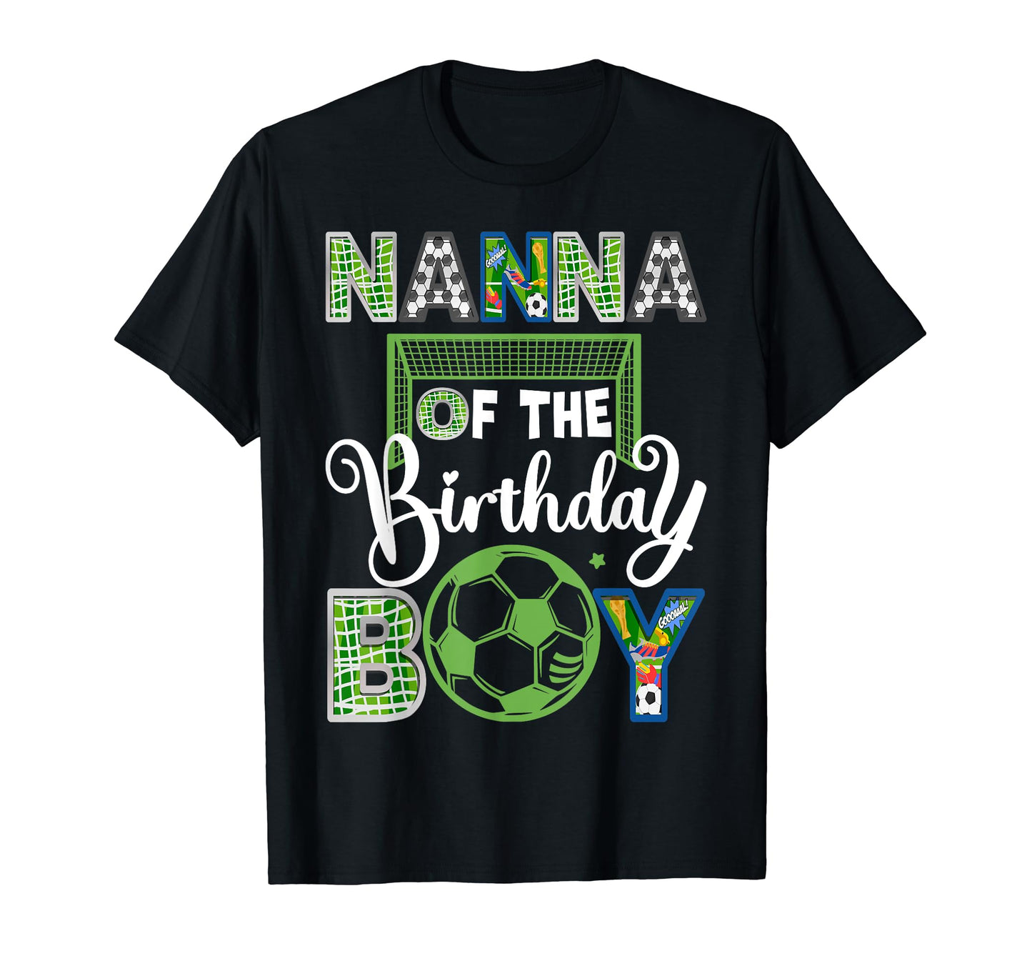 Nanna Birthday Soccer Baller Birthday T-Shirt - Custom Art Print Unisex - T-Shirt, Sweatshirt, Hoodie