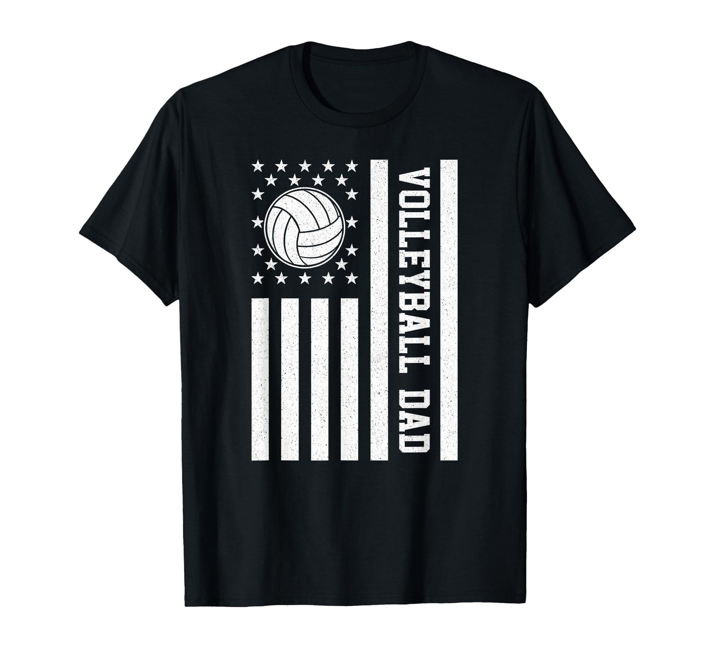 Volleyball Dad Usa American Flag T-Shirt - Minimalist Print for Adults - T-Shirt, Sweatshirt, Hoodie