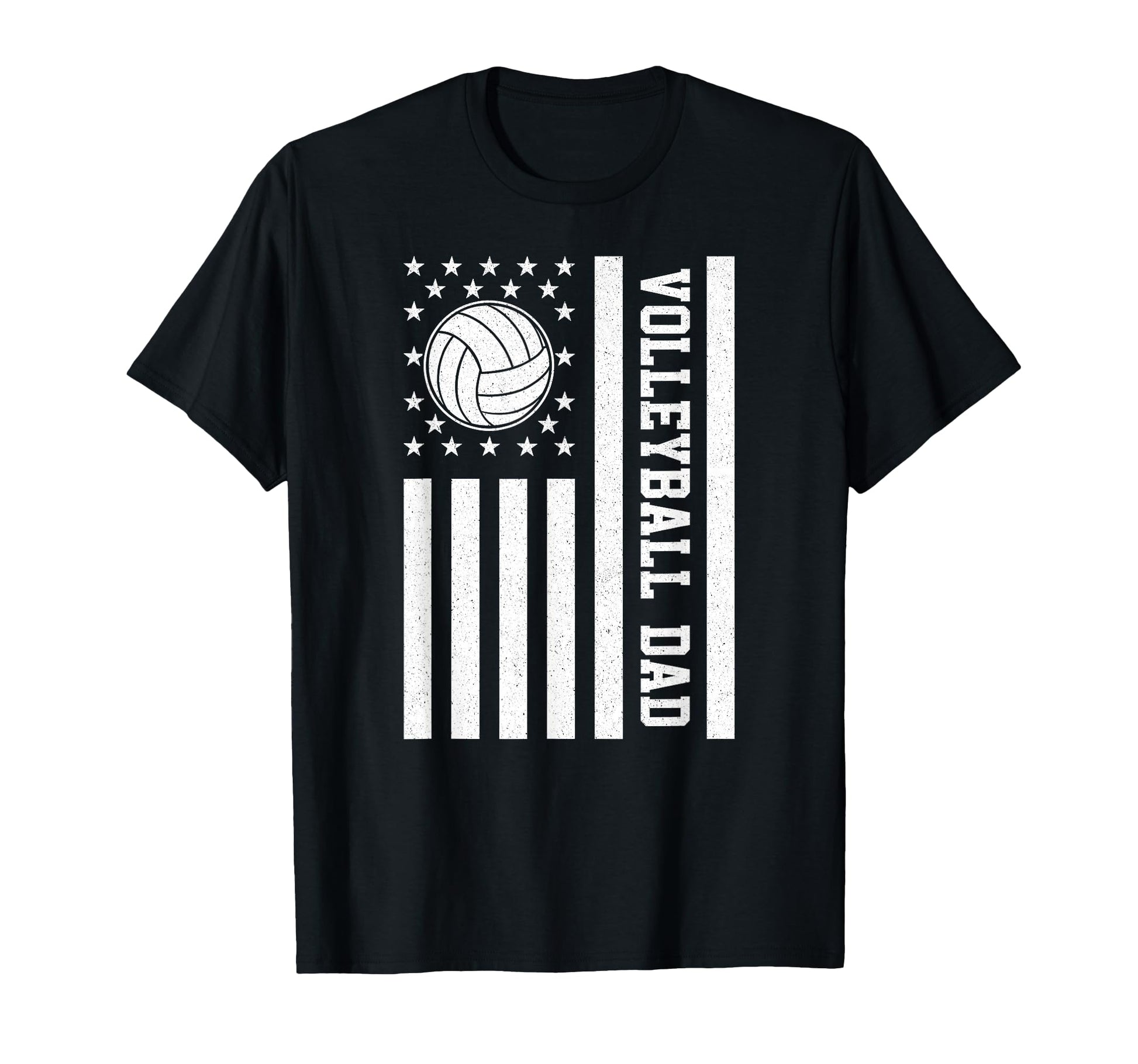 Volleyball Dad Usa American Flag T-Shirt - Minimalist Print for Adults - T-Shirt, Sweatshirt, Hoodie