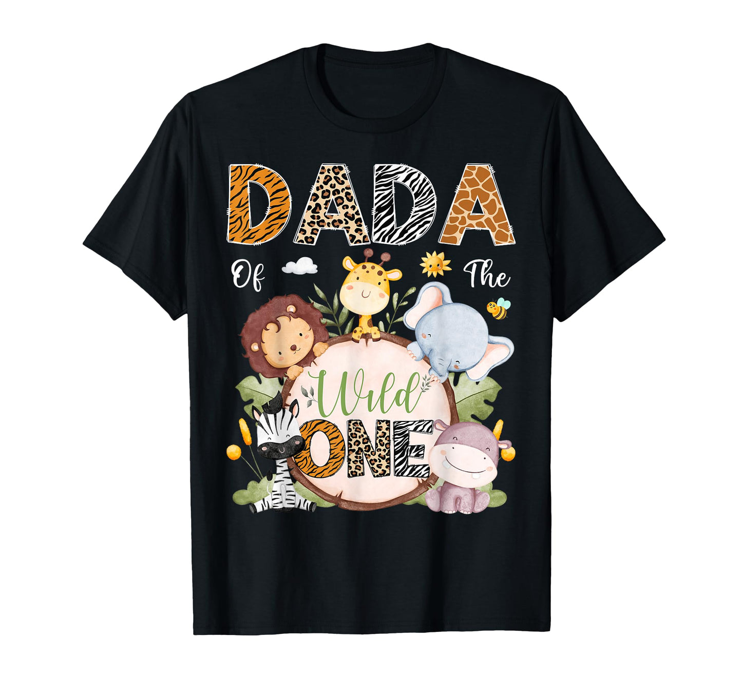 Dada Wild One 1St Birthday Safari Jungle T-Shirt - Custom Art Print Unisex - T-Shirt, Sweatshirt, Hoodie