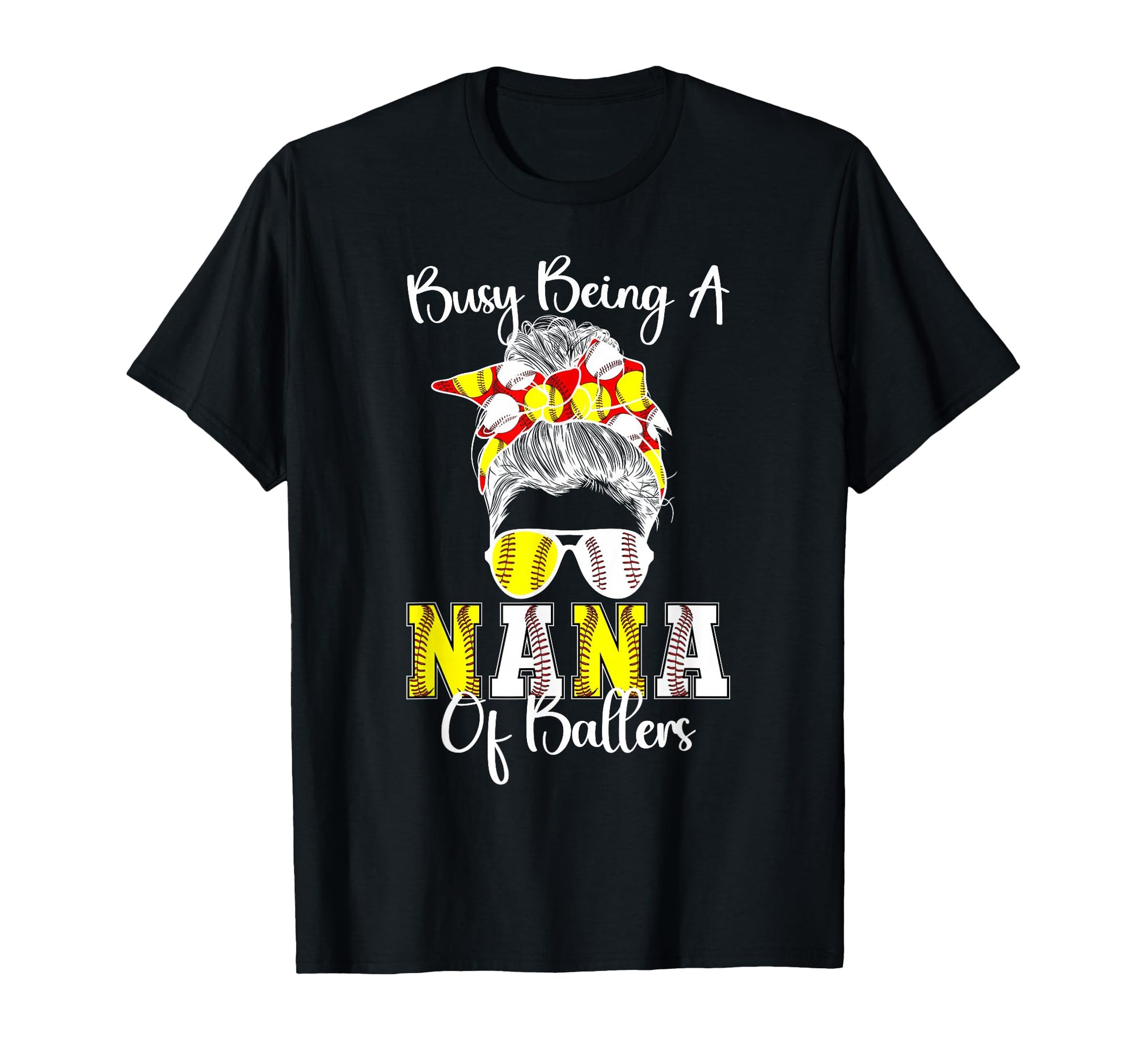 Softball Baseball Nana Ballers T-Shirt - Minimalist Print Men Women - T-Shirt, Sweatshirt, Hoodie
