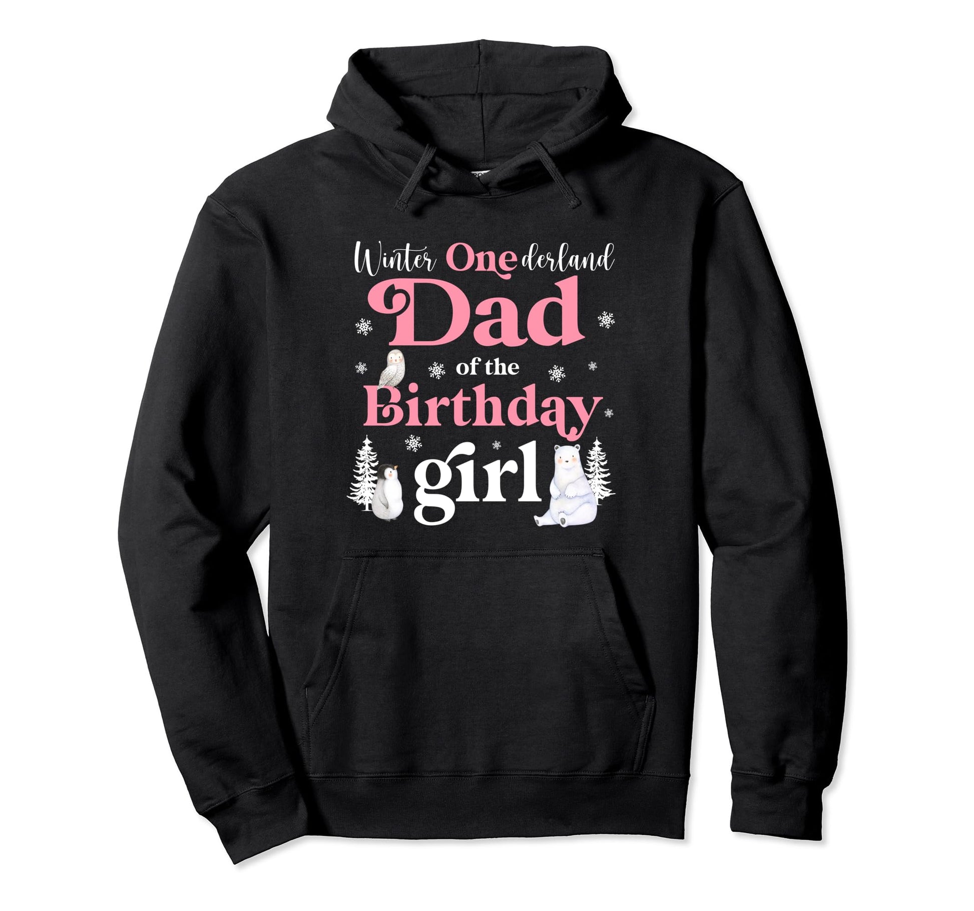 Dad Birthday Winter Onederland Family Hoodie - Minimalist Print Men Women - T-Shirt, Sweatshirt, Hoodie