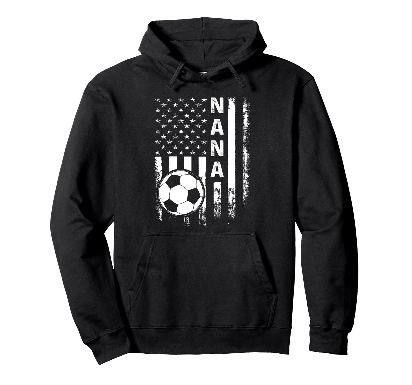 Soccer Nana America Flag Hoodie - Custom Art Print for Adults - T-Shirt, Sweatshirt, Hoodie