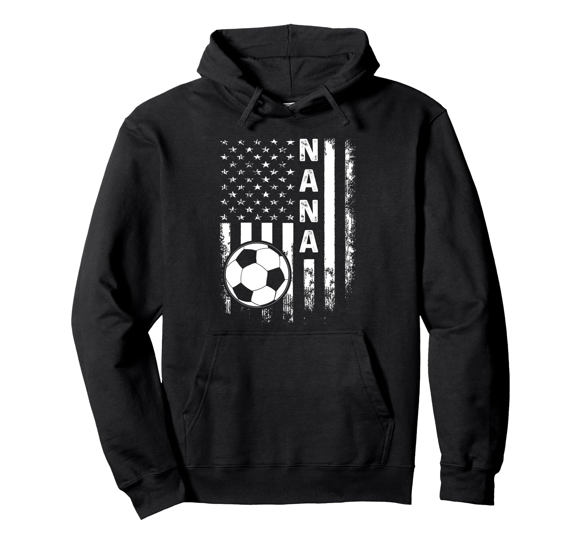 Soccer Nana America Flag Hoodie - Custom Art Print for Adults - T-Shirt, Sweatshirt, Hoodie