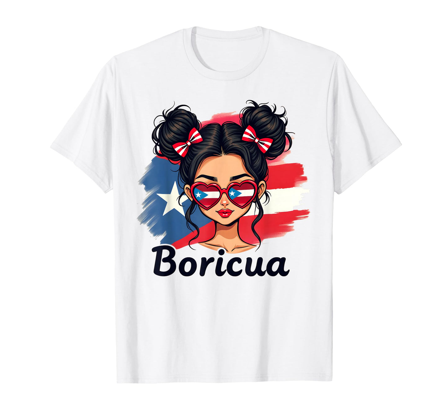 Puerto Rico Hispanic Heritage Messy T-Shirt - Streetwear Style for Adults - T-Shirt, Sweatshirt, Hoodie