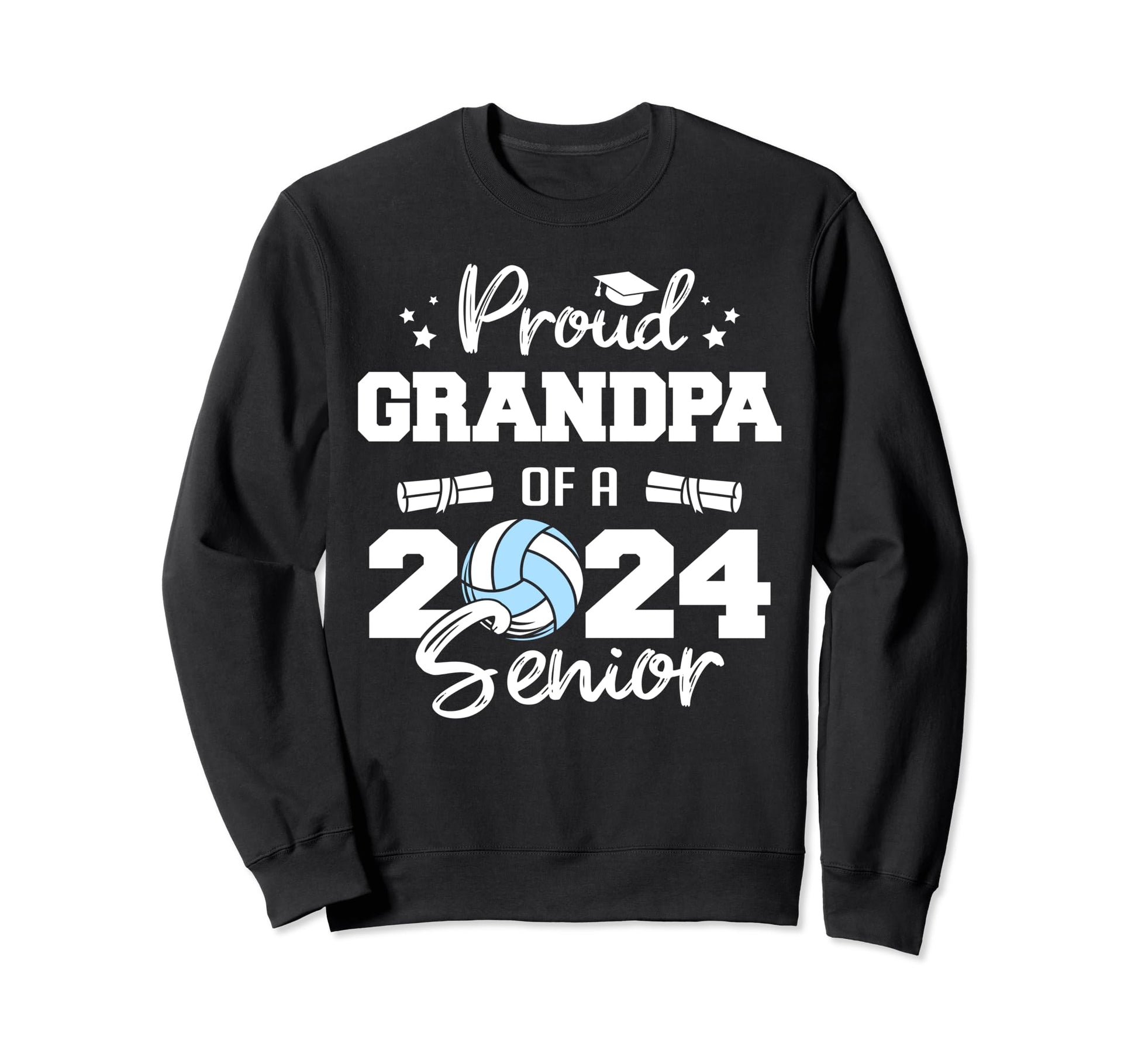 Proud Grandpa 2024 Senior Funny Sweatshirt - Custom Art Print Men Women - T-Shirt, Sweatshirt, Hoodie