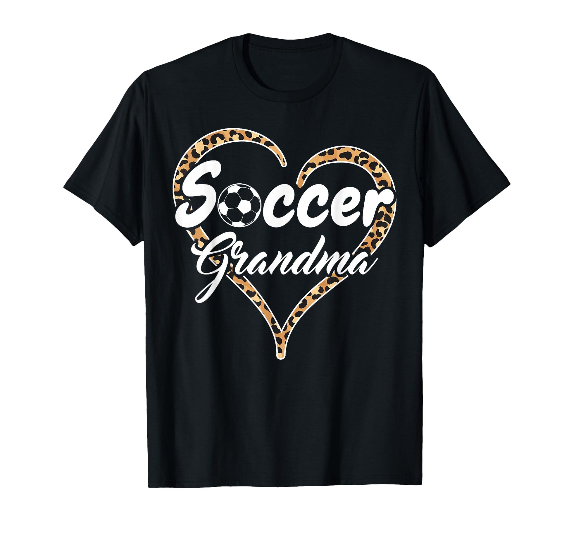 Proud Soccer Grandma Leopard Heart T-Shirt - Trendy Graphic Men Women - T-Shirt, Sweatshirt, Hoodie