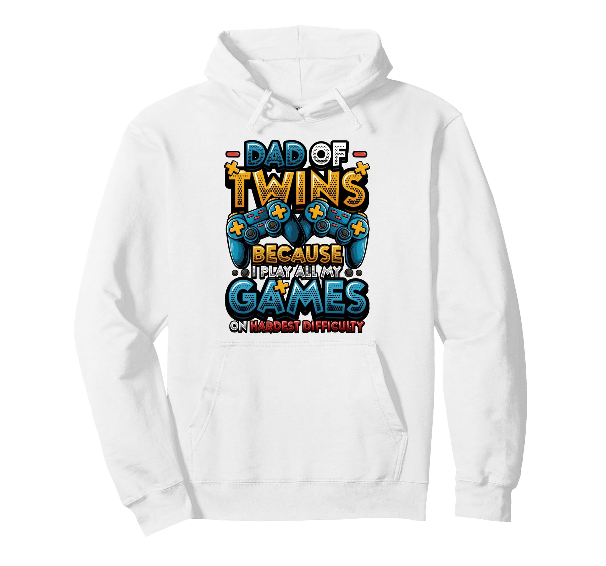 Dad Twins Gamer Dad Hardest Hoodie - Aesthetic Graphic for Adults - T-Shirt, Sweatshirt, Hoodie