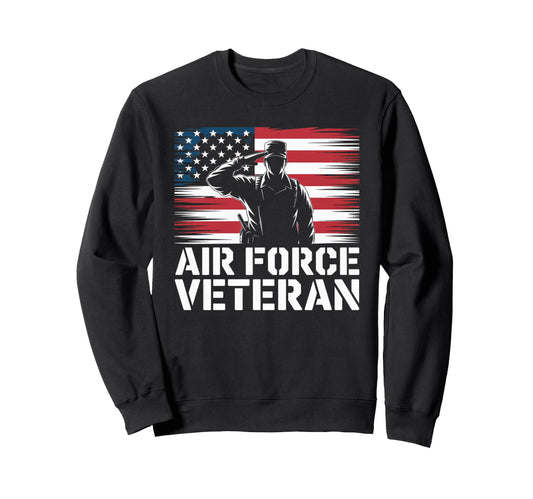 Air Force Veteran Us American Sweatshirt - Minimalist Print for Adults - T-Shirt, Sweatshirt, Hoodie