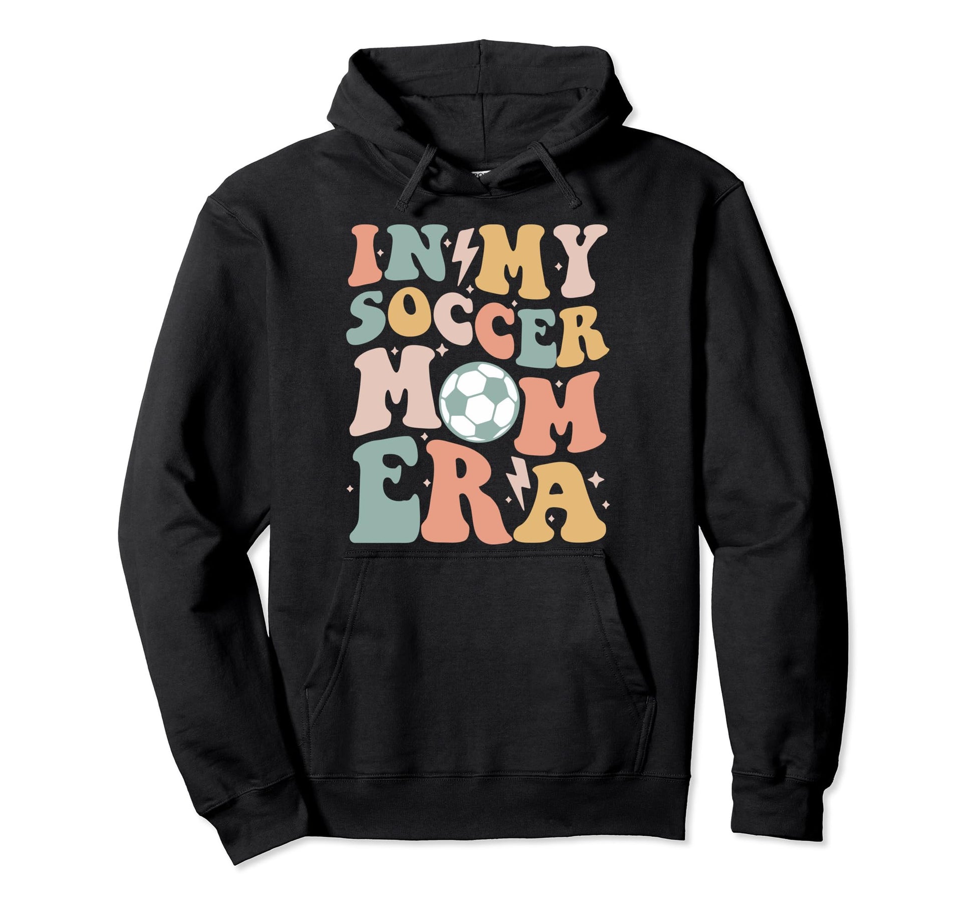 My Soccer Mom Era Groovy Soccer Team Player Hoodie - Trendy Graphic Unisex - T-Shirt, Sweatshirt, Hoodie