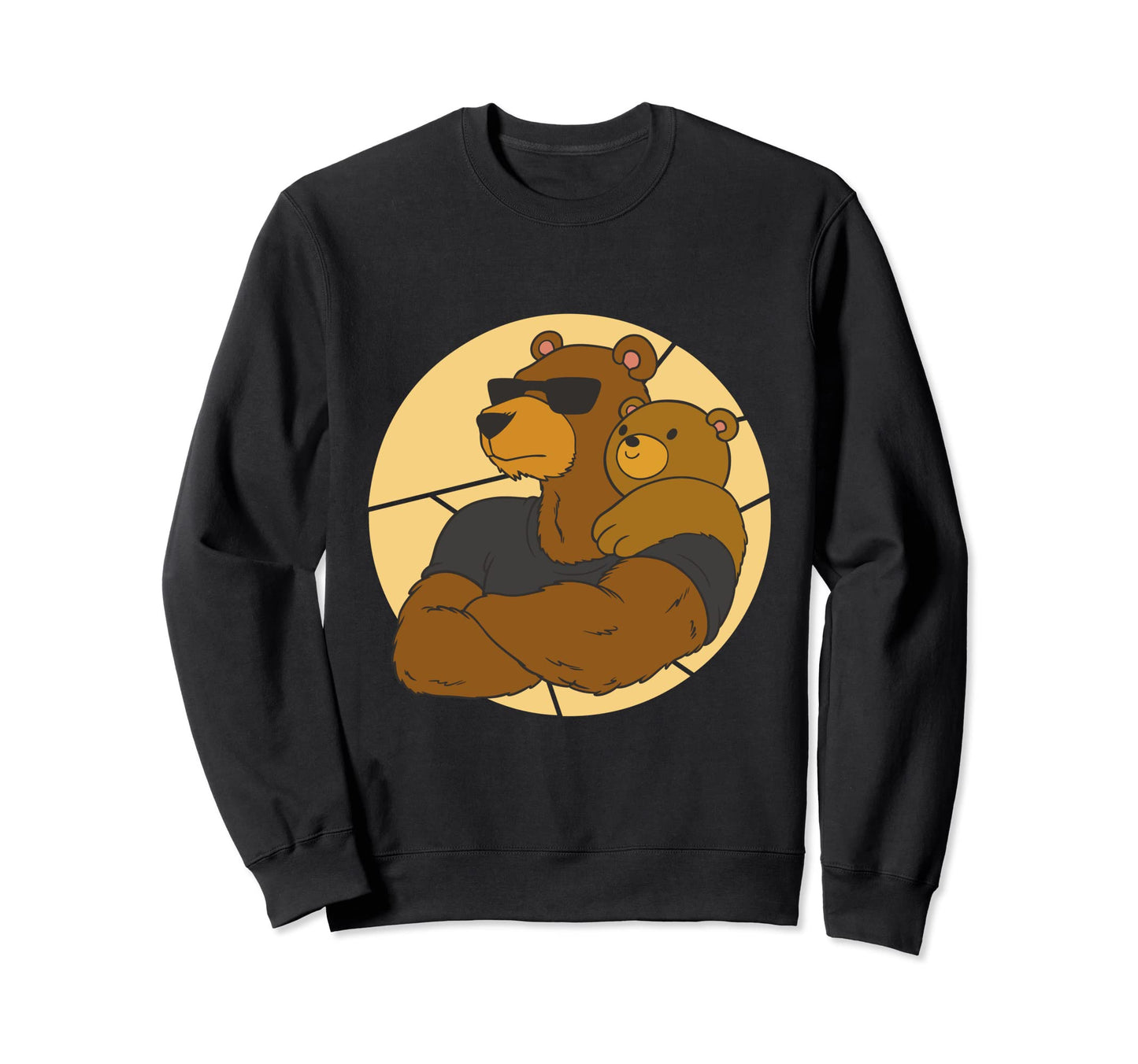 Strong Papabear Father Daughter Son Sweatshirt - Unique Graphic for Adults - T-Shirt, Sweatshirt, Hoodie