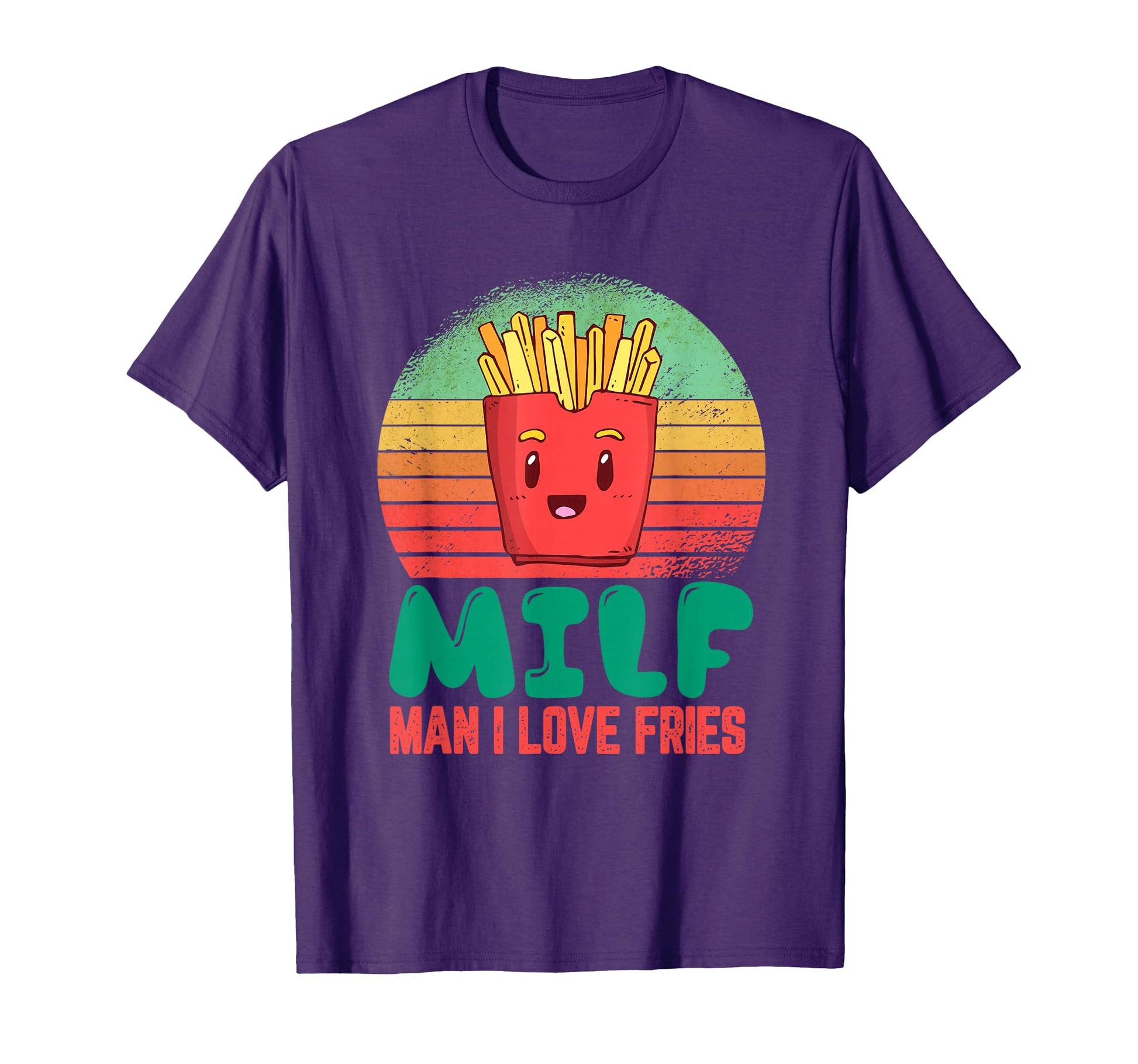 I Love Fries Kawaii Sunset Funny T-Shirt - Novelty Apparel Unisex - T-Shirt, Sweatshirt, Hoodie