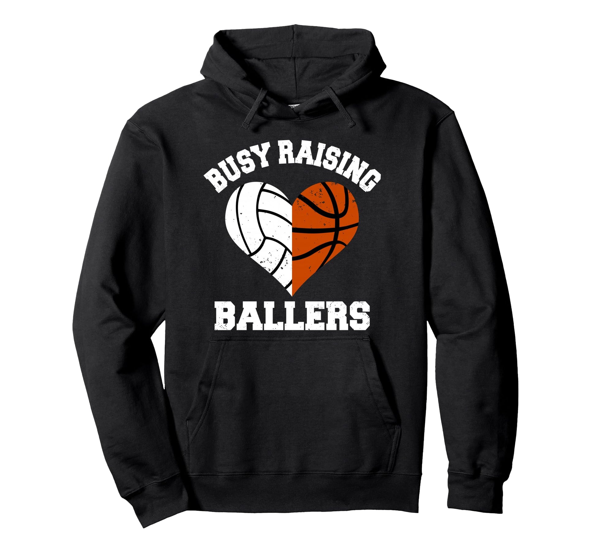Busy Raising Ballers Volleyball Hoodie - Fun Novelty Design Men Women - T-Shirt, Sweatshirt, Hoodie