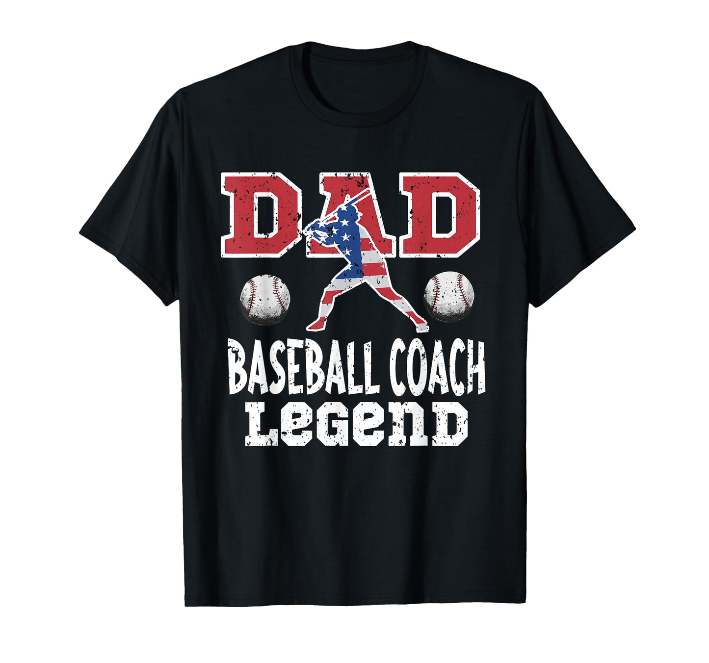 Dad Baselball Coach Legend Gifts T-Shirt - Custom Art Print Men Women - T-Shirt, Sweatshirt, Hoodie