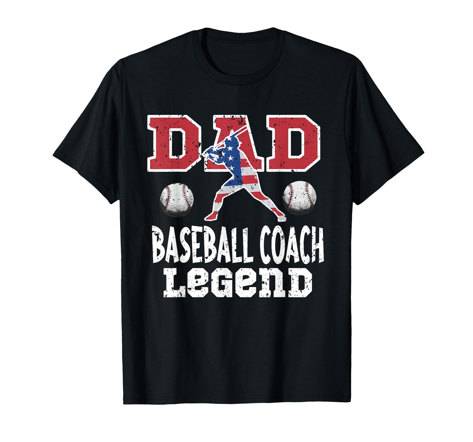Dad Baselball Coach Legend Gifts T-Shirt - Custom Art Print Men Women - T-Shirt, Sweatshirt, Hoodie