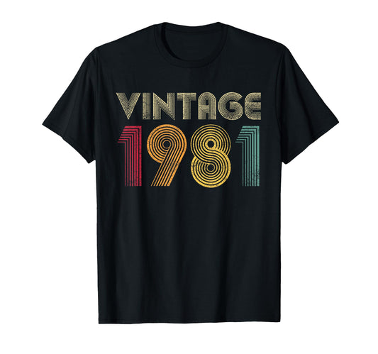 1981 44Th Birthday Gift 44 Years Old T-Shirt - Fun Novelty Design Men Women - T-Shirt, Sweatshirt, Hoodie