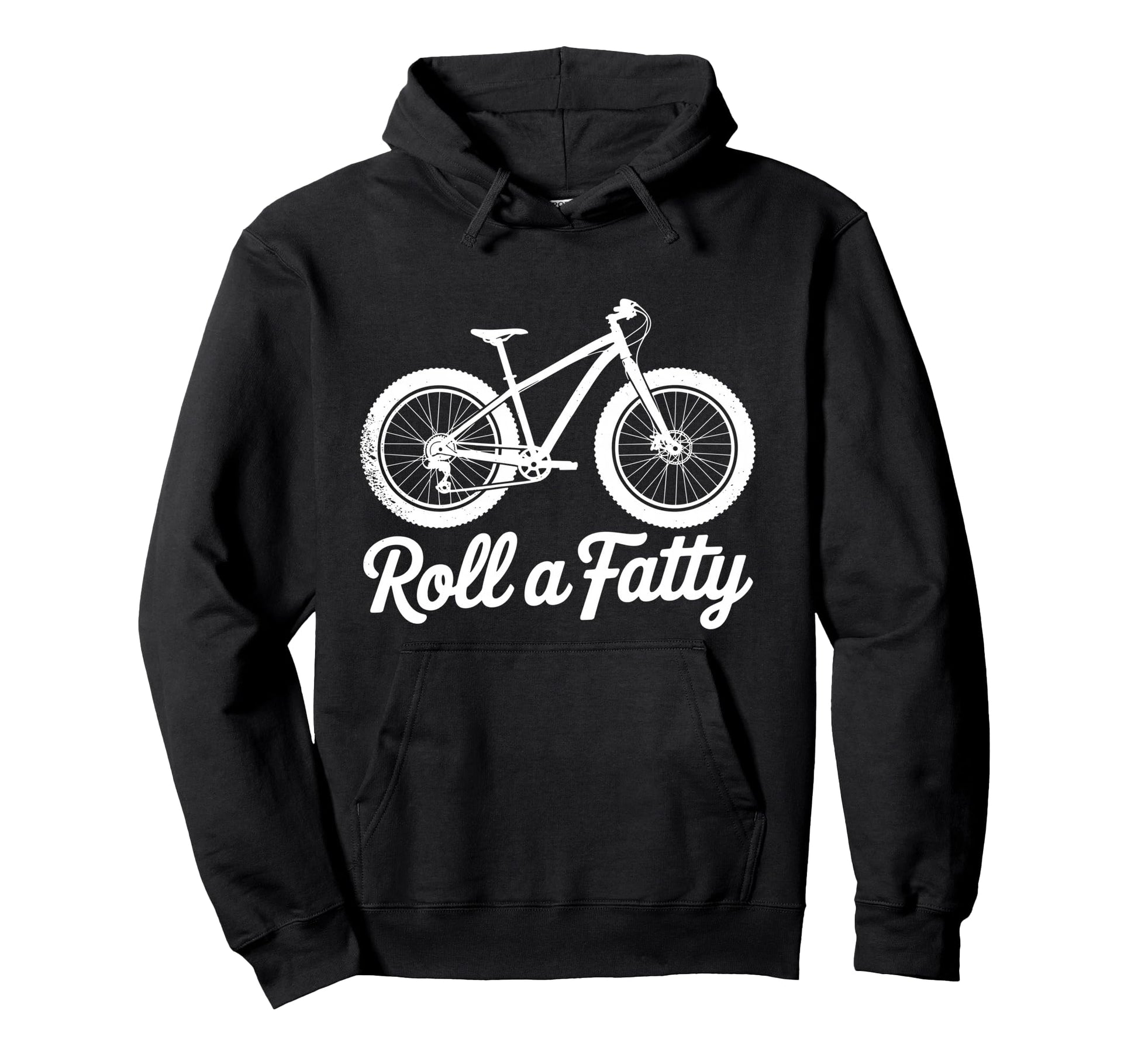 Fat Bike Fatbike Fat Tire Bike Hoodie - Minimalist Print for Adults - T-Shirt, Sweatshirt, Hoodie