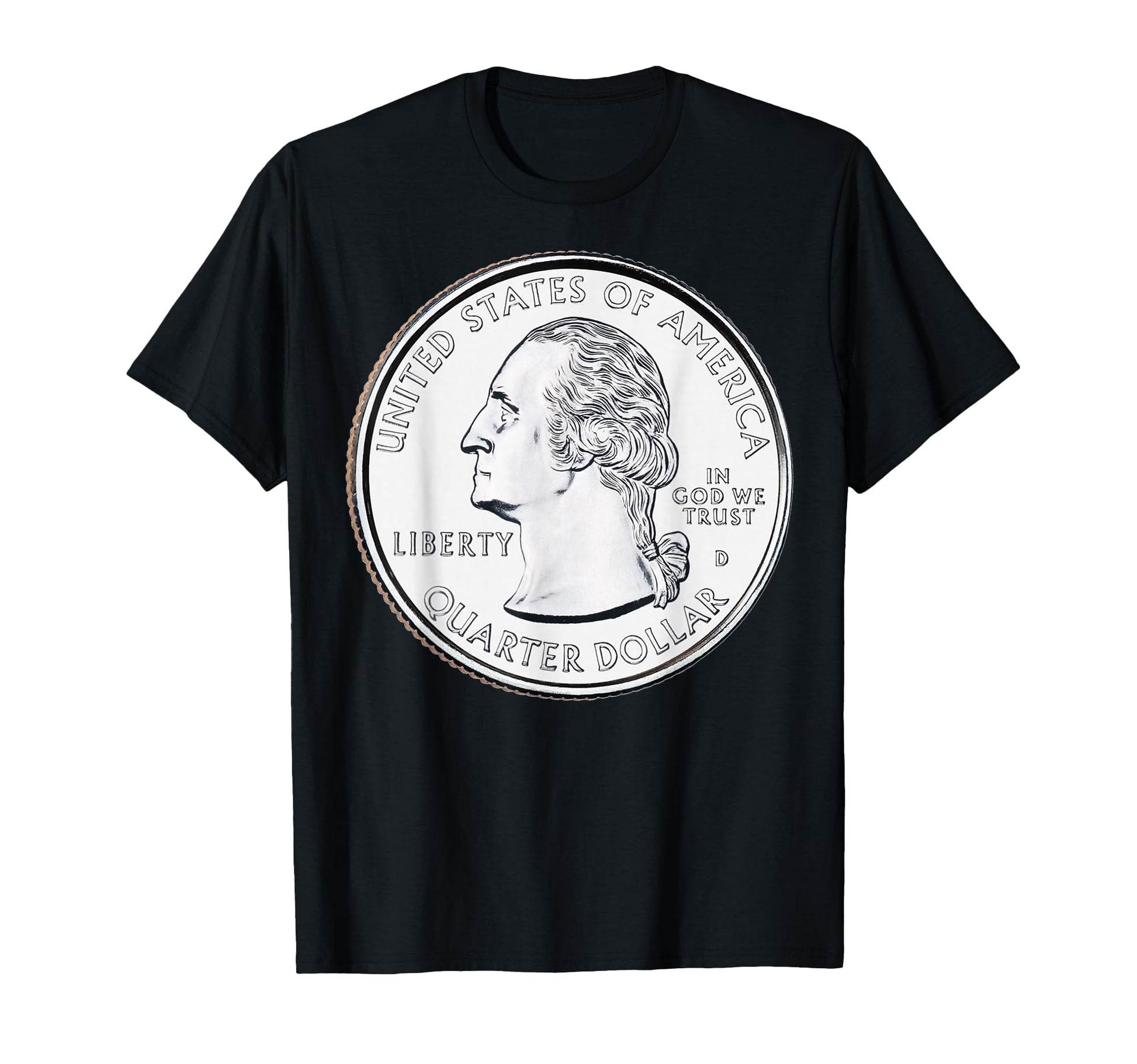Usa Quarter Dollar 25 Cents America T-Shirt - Novelty Apparel for Adults - T-Shirt, Sweatshirt, Hoodie