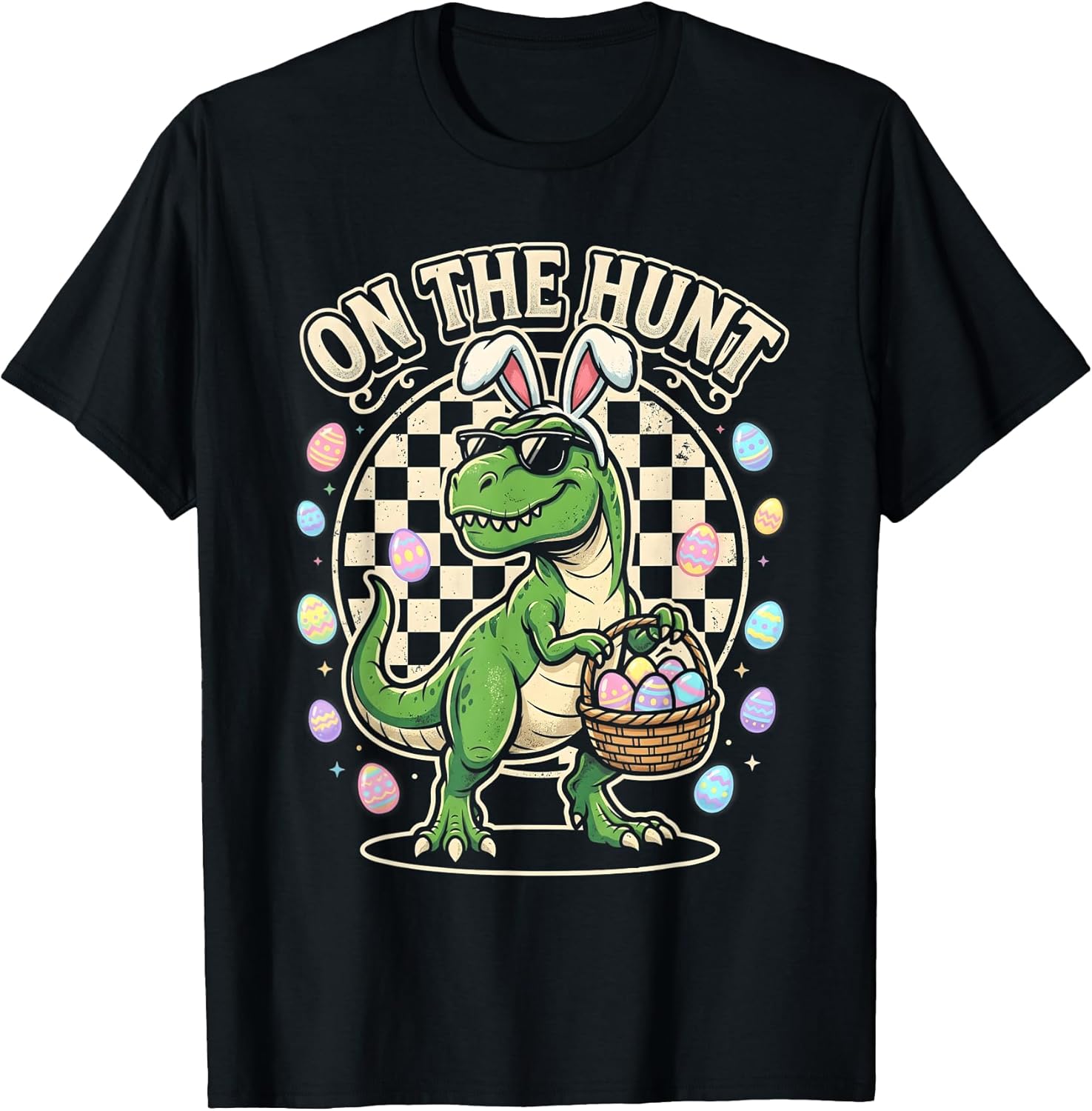 Dino Easter T Rex Unisex T-shirt, Sweatshirt, Hoodie, Long Sleeve Tee - T-Shirt, Sweatshirt, Hoodie