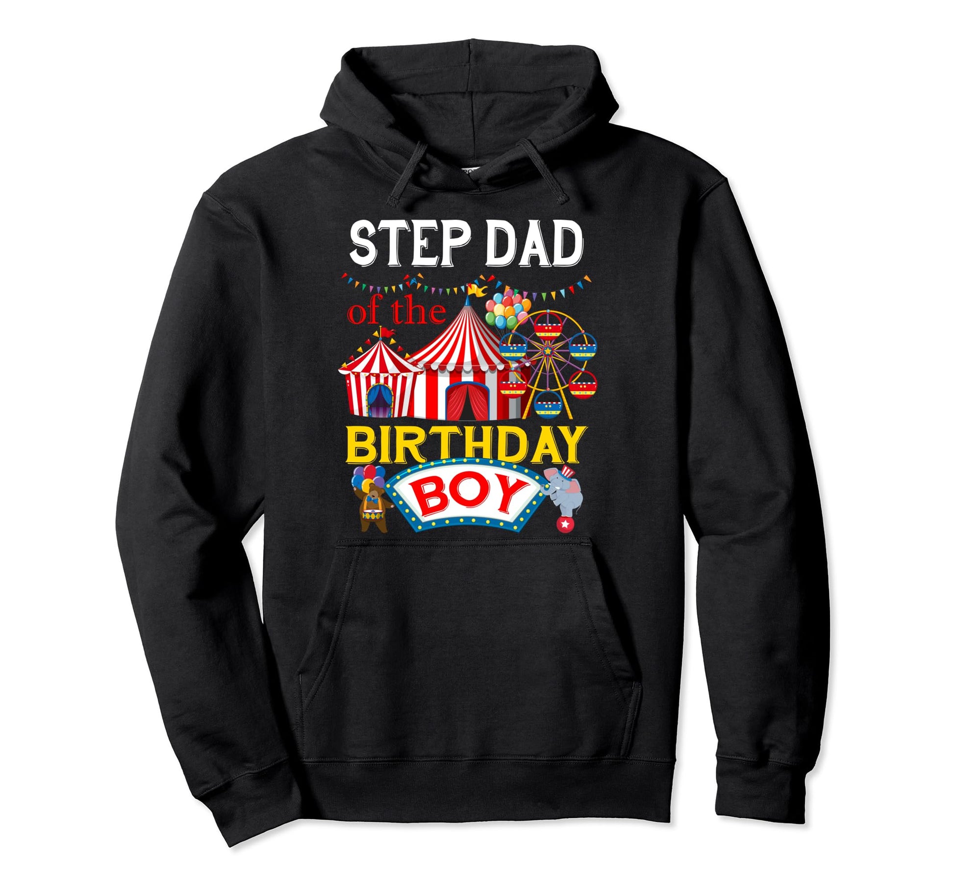 Step Dad Birthday Ringnaster Hoodie - Casual Everyday Wear for Adults - T-Shirt, Sweatshirt, Hoodie