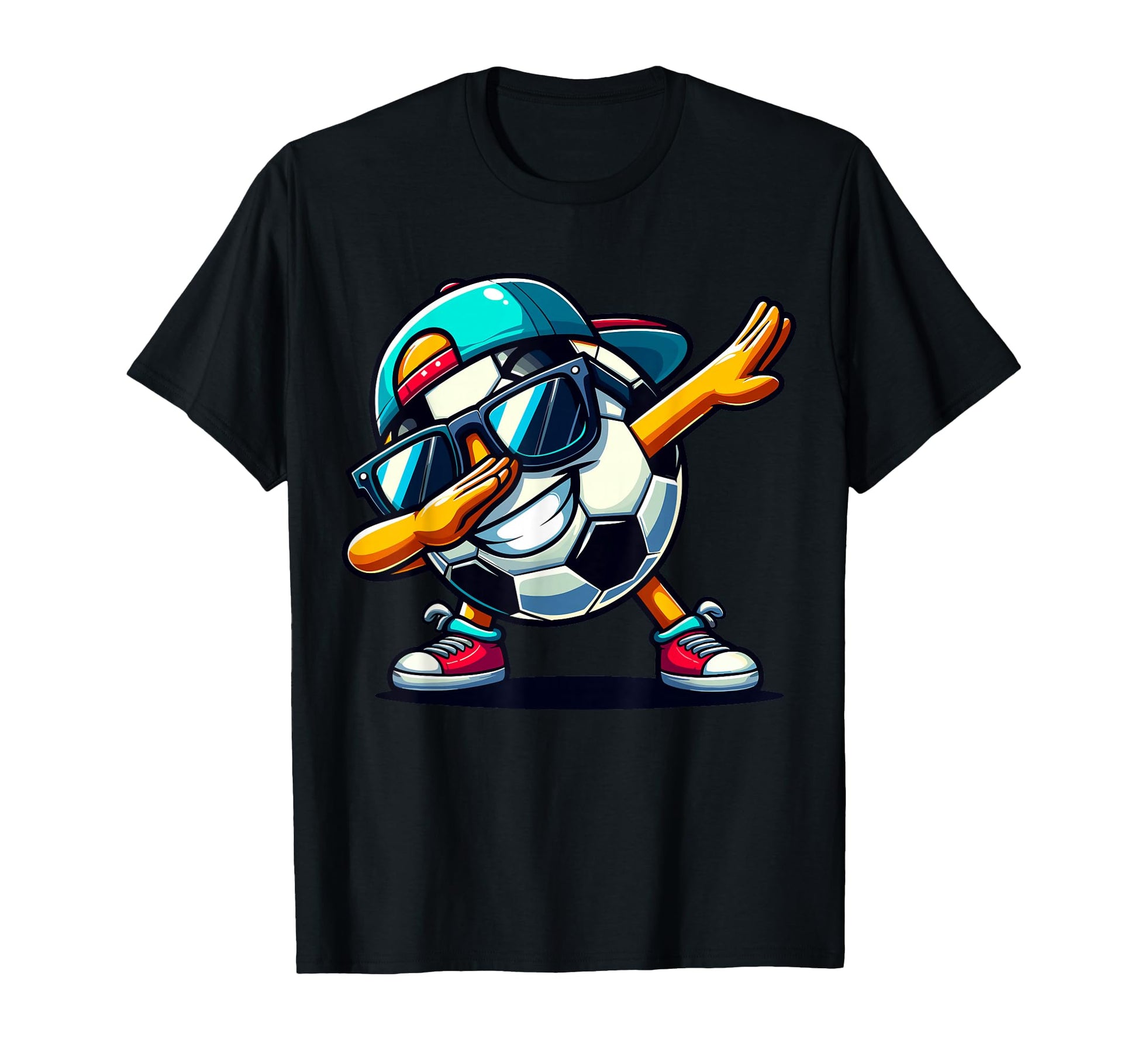 Dabbing Soccer Ball Player T-Shirt - Graphic Print for Adults - T-Shirt, Sweatshirt, Hoodie