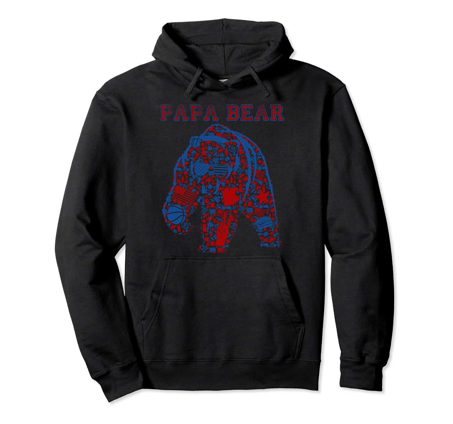 Papa Bear Best Father Ever Gift Hoodie - Novelty Apparel for Adults - T-Shirt, Sweatshirt, Hoodie