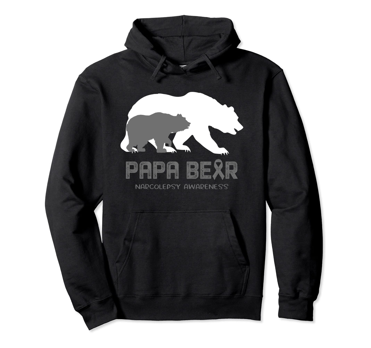 Papa Bear Support Narcolepsy Hoodie - Fun Novelty Design for Adults - T-Shirt, Sweatshirt, Hoodie