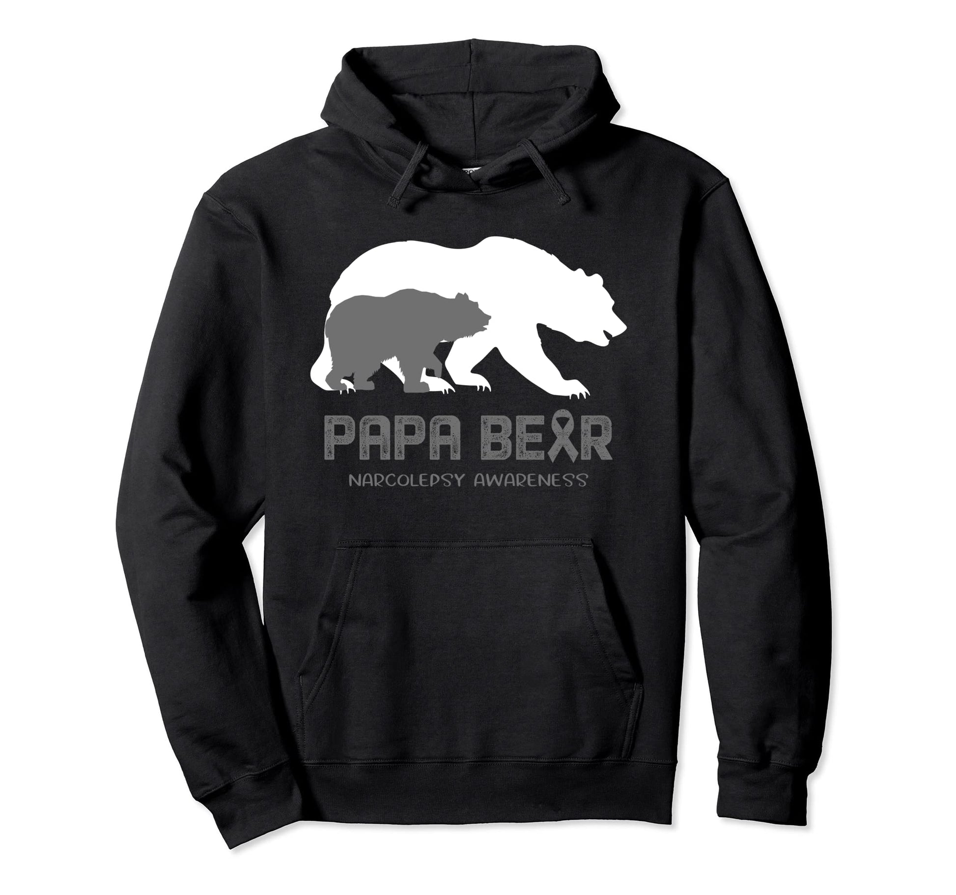 Papa Bear Support Narcolepsy Hoodie - Fun Novelty Design for Adults - T-Shirt, Sweatshirt, Hoodie
